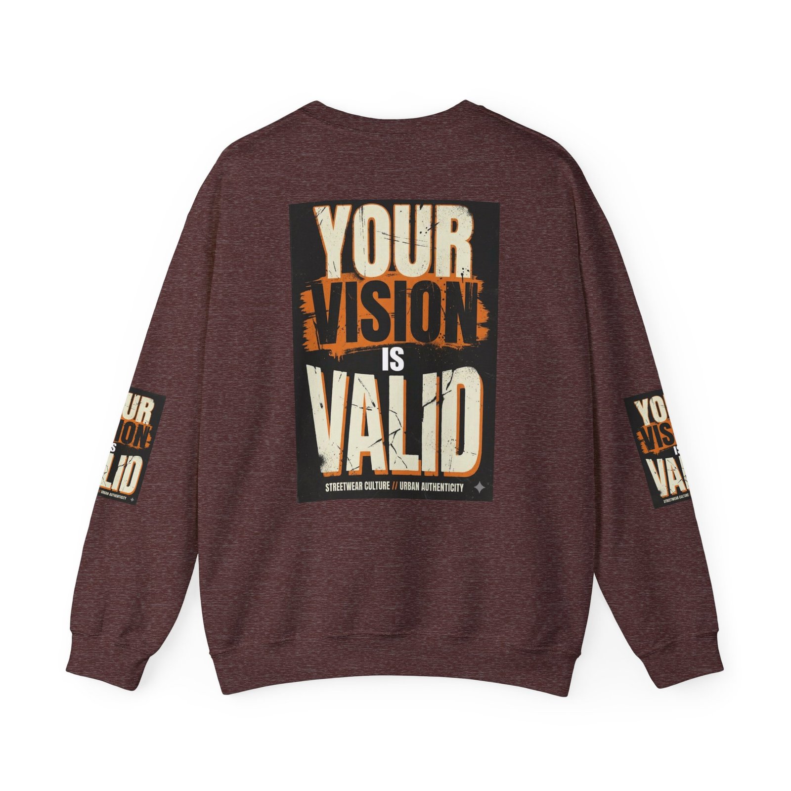 Crewneck Sweatshirt — “Your Vision Is Valid” Inspirational Graphic - Image 14