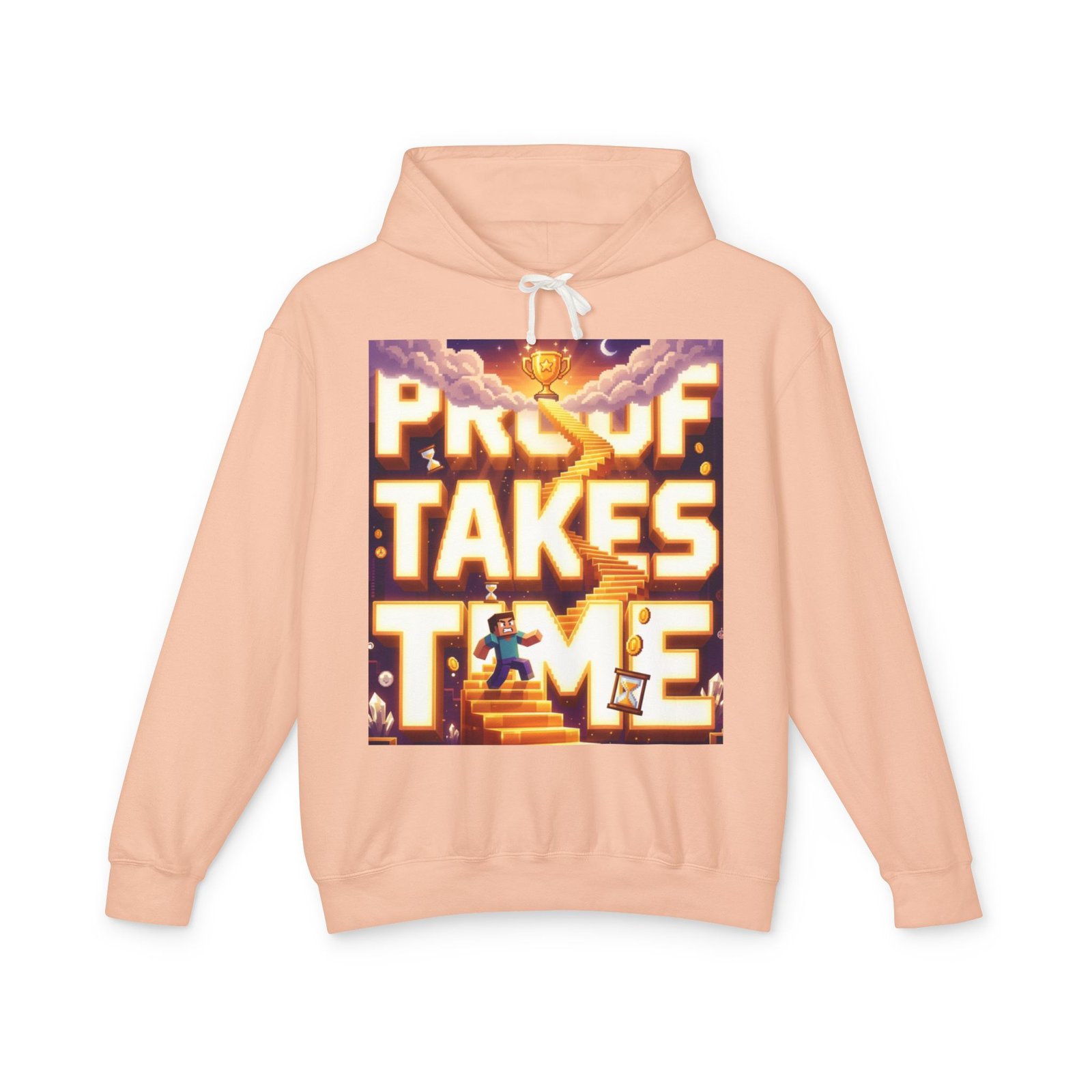 Hoodie — 'Proof Takes Time' Motivational Graphic Hooded Sweatshirt - Image 17