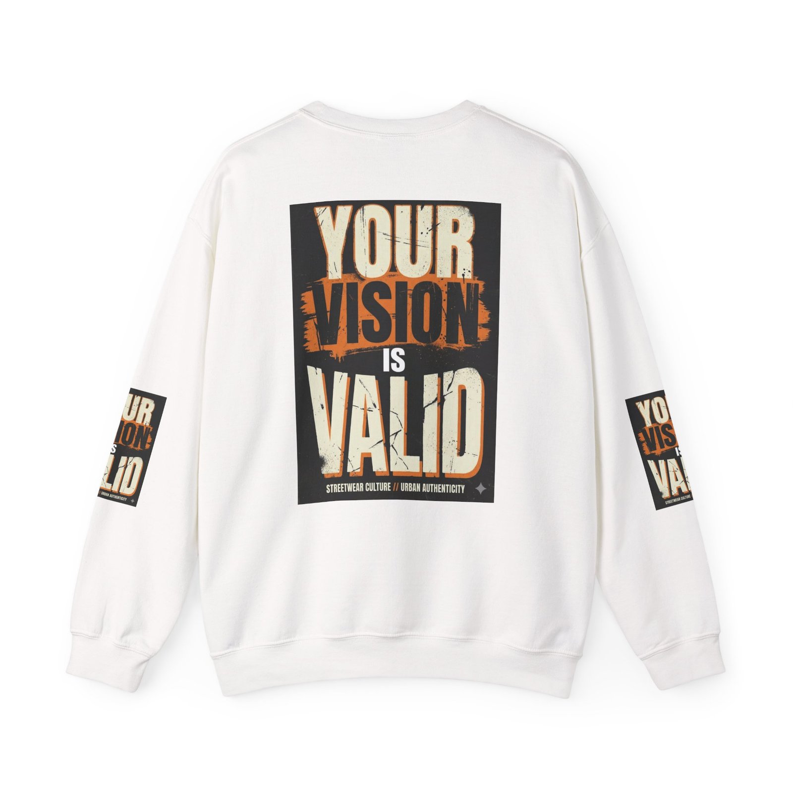 Crewneck Sweatshirt — “Your Vision Is Valid” Inspirational Graphic - Image 2