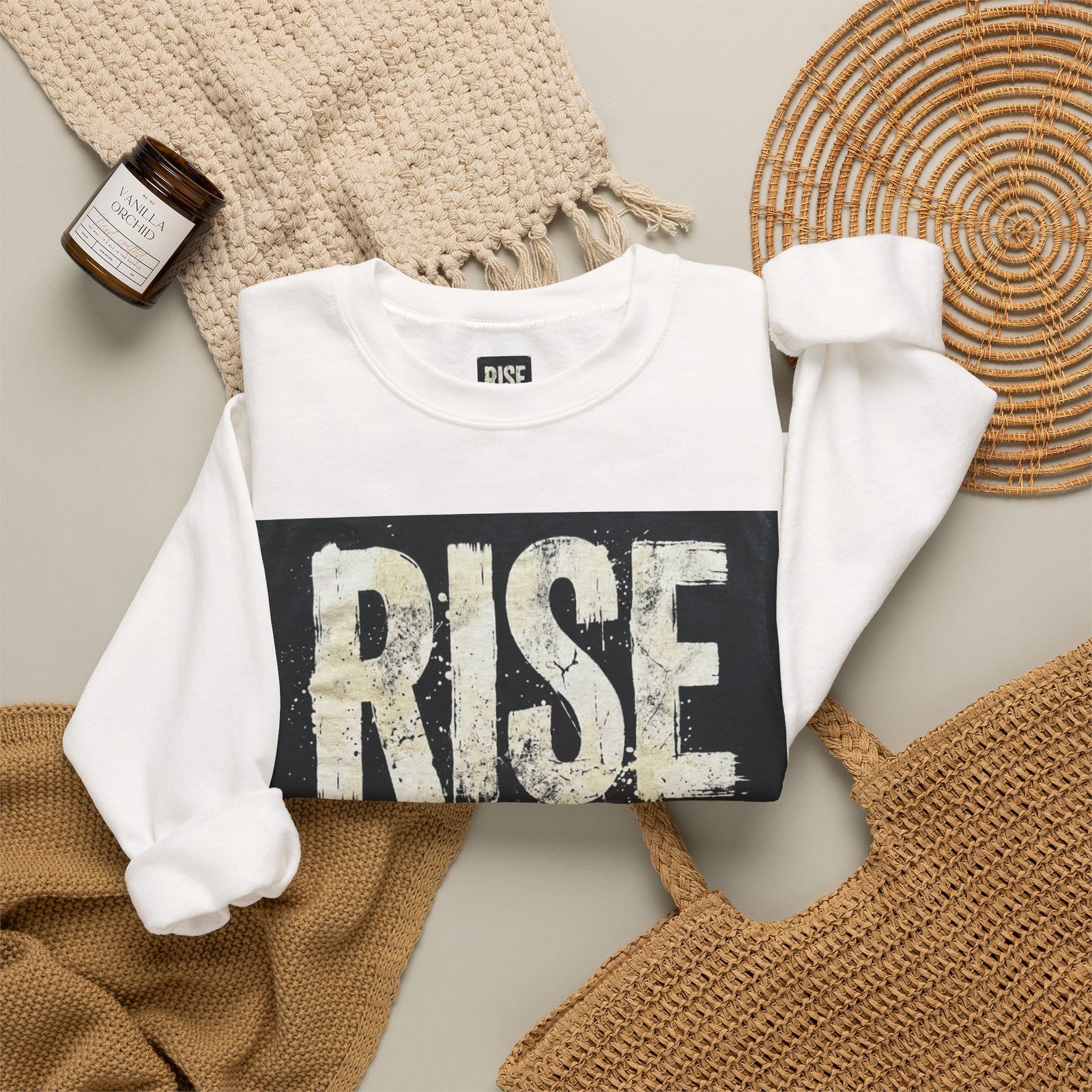Crewneck Sweatshirt — "RISE WITHOUT PERMISSION" Bold Graphic - Image 4