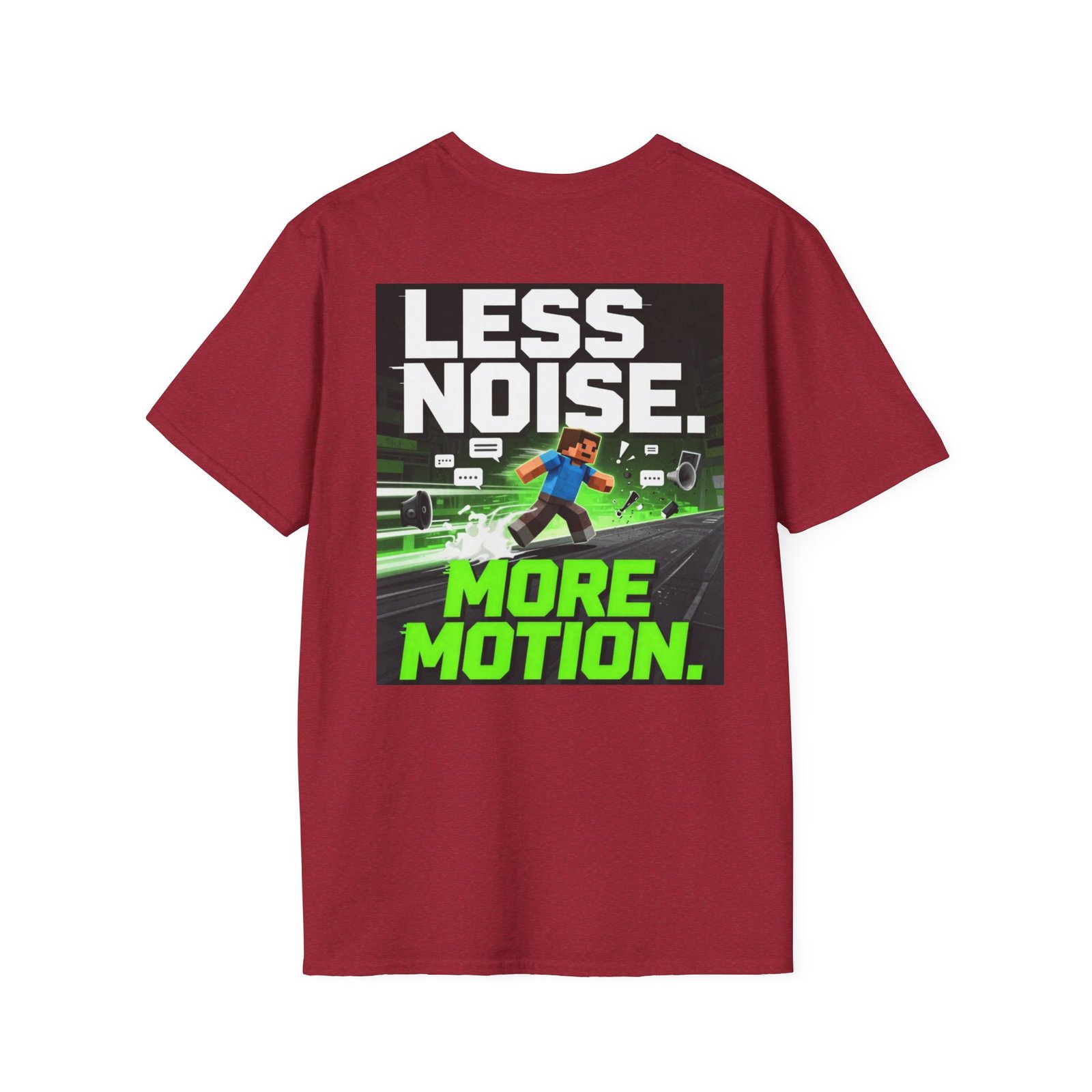 Less Noise More Motion T-Shirt — Gamer Minimalist Graphic Tee - Image 48