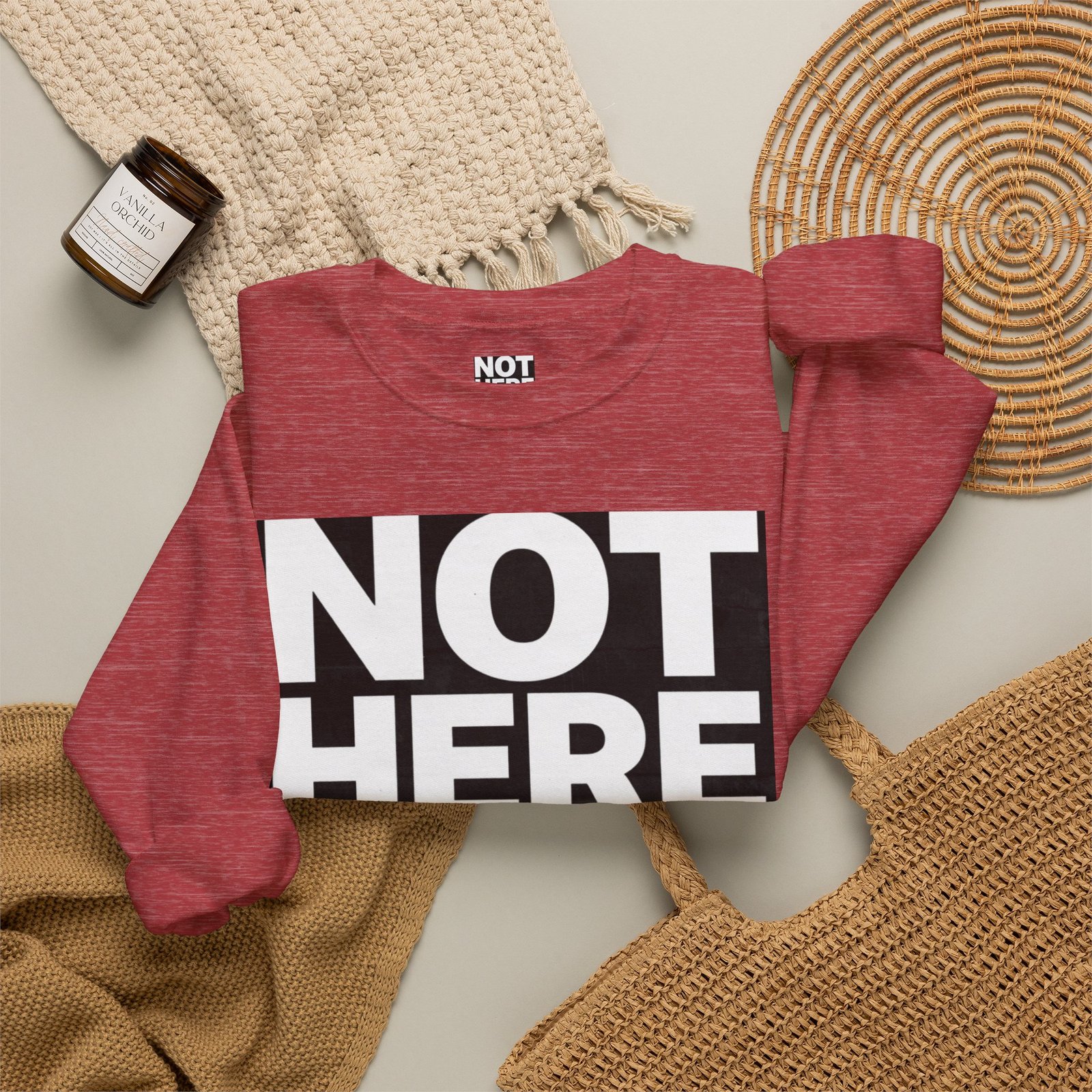 Crewneck Sweatshirt — “Not Here to Blend” Bold Graphic Crewneck - Image 44