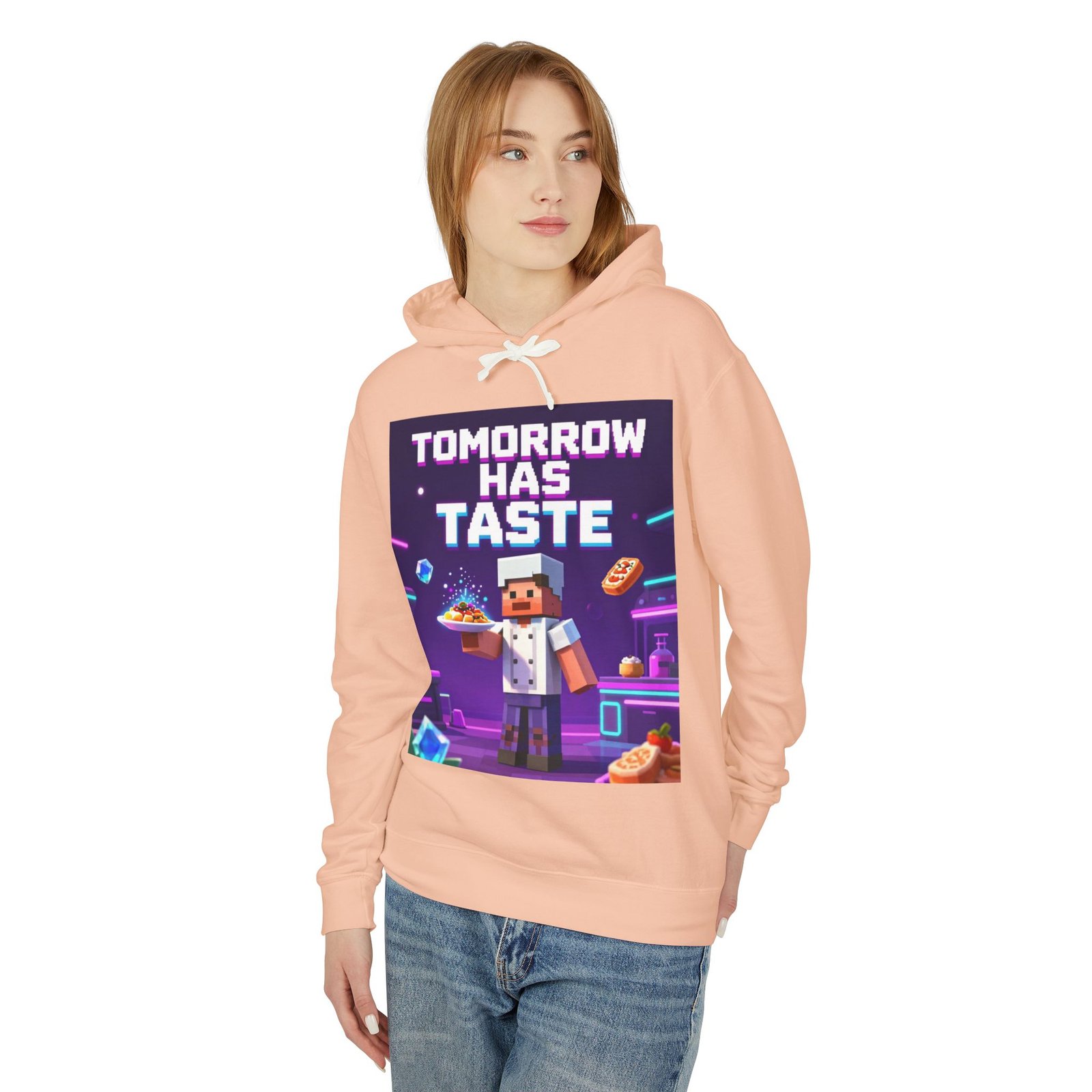 Tomorrow Has Taste Hoodie — Retro Pixel Chef Gaming Sweatshirt - Image 19