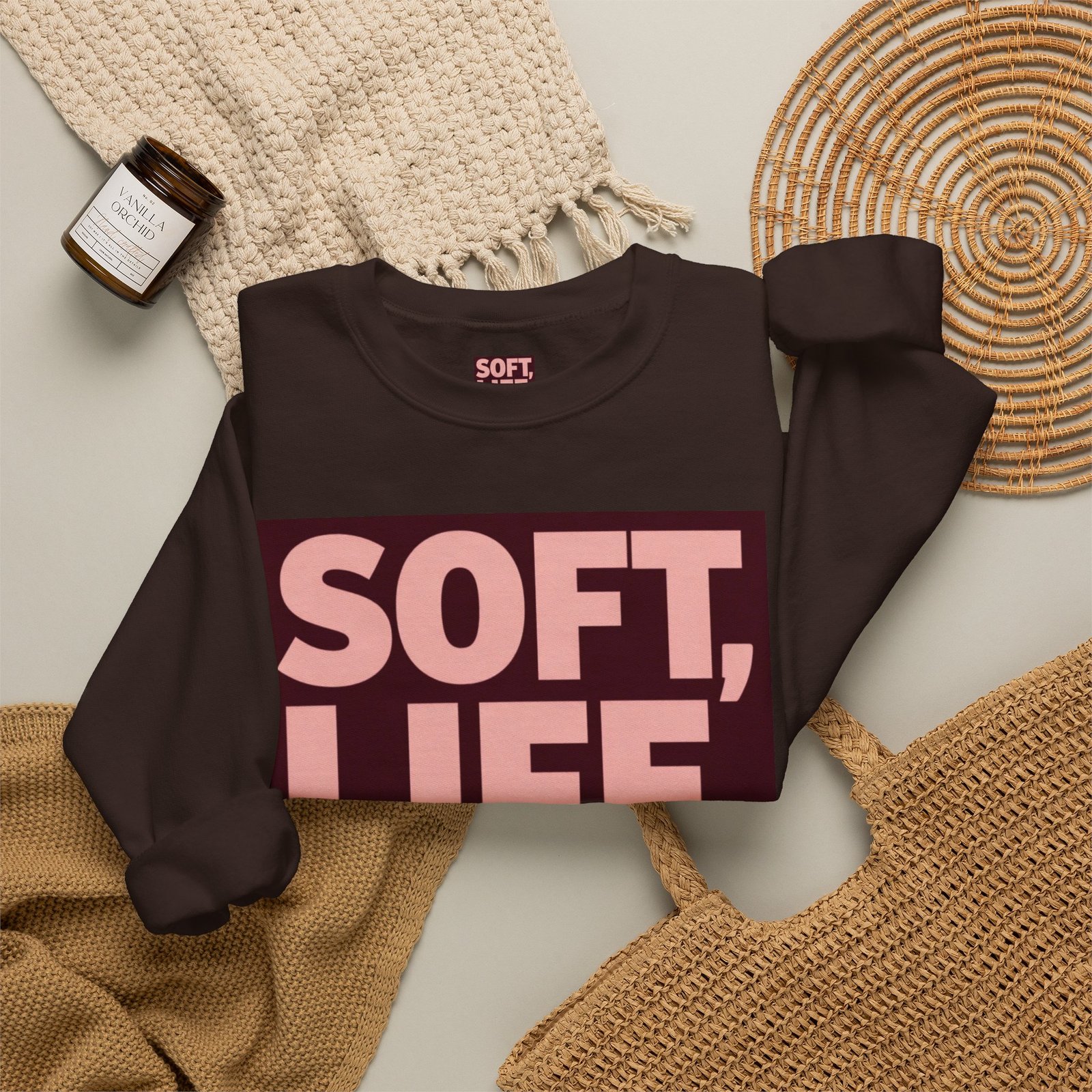 Soft Life Strong Mind Sweatshirt — Inspirational Graphic Crewneck - Image 28