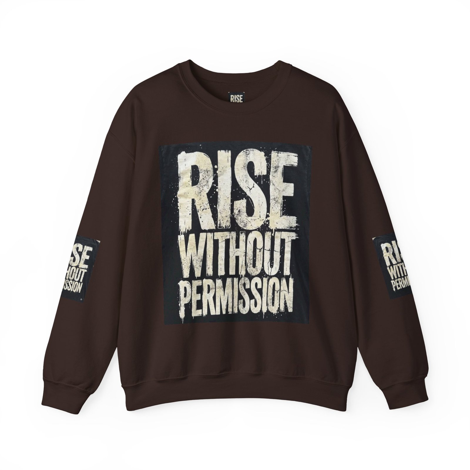 Crewneck Sweatshirt — "RISE WITHOUT PERMISSION" Bold Graphic - Image 25
