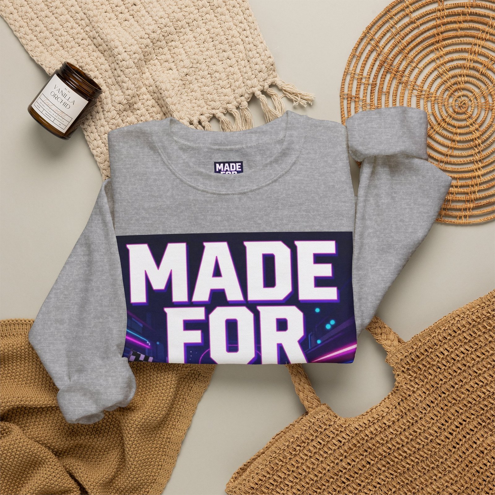 Made For More Sweatshirt — Retro Neon Racing Graphic Crewneck - Image 24