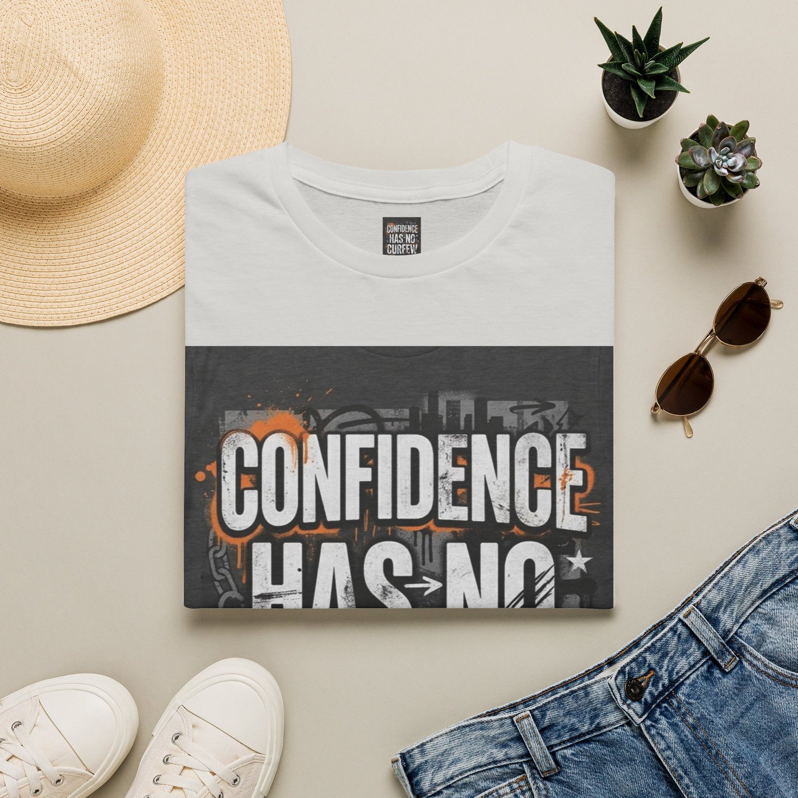 Confidence Has No Curfew T-Shirt — Empowering Urban Graphic Tee - Image 9