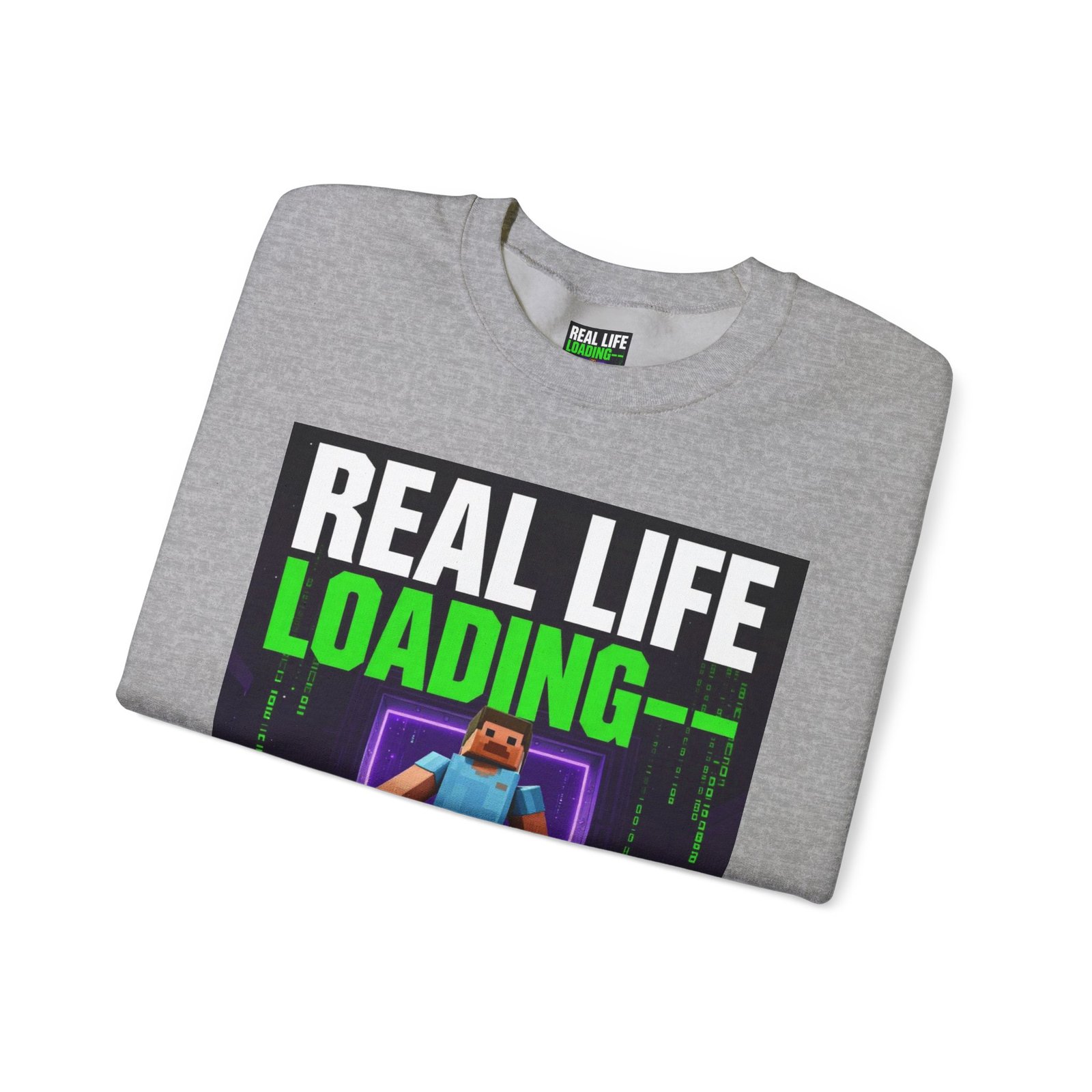 Crewneck Sweatshirt — "Real Life Loading 85%" Gamer Graphic Pullover - Image 23