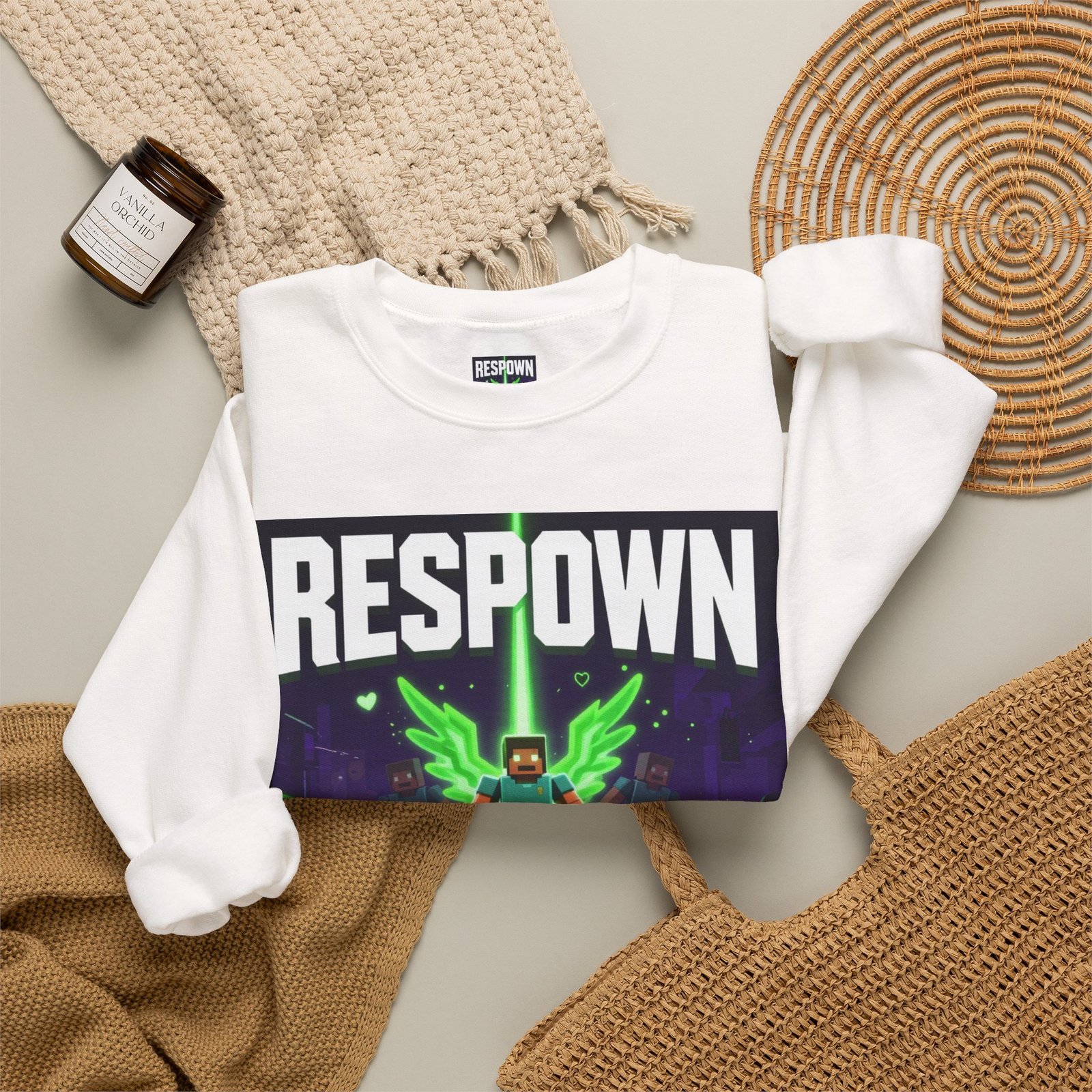 Respawn With Purpose Crewneck Sweatshirt — Gaming Graphic Pullover - Image 4