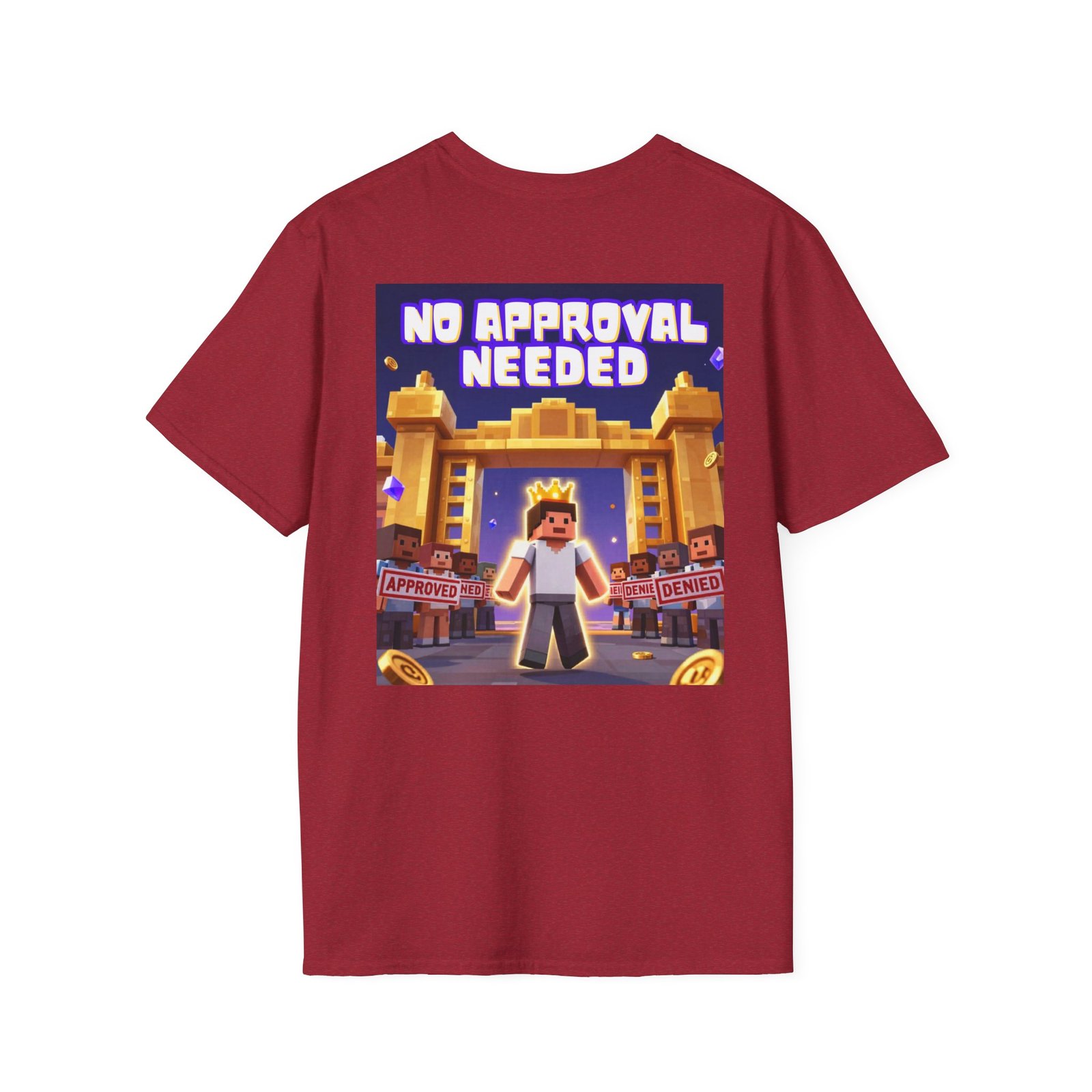 No Approval Needed T‑Shirt — Bold Roblox-style Gamer Tee - Image 48