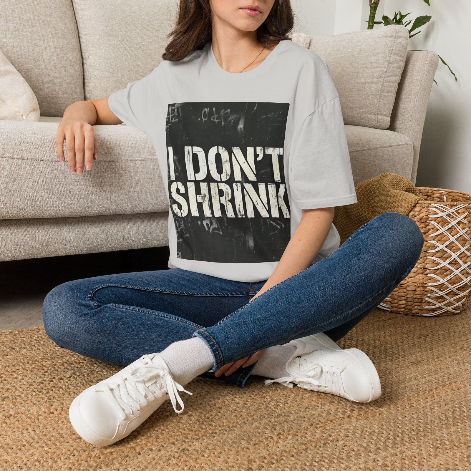 I Don't Shrink T-Shirt — Vintage Stencil Graphic Tee - Image 10