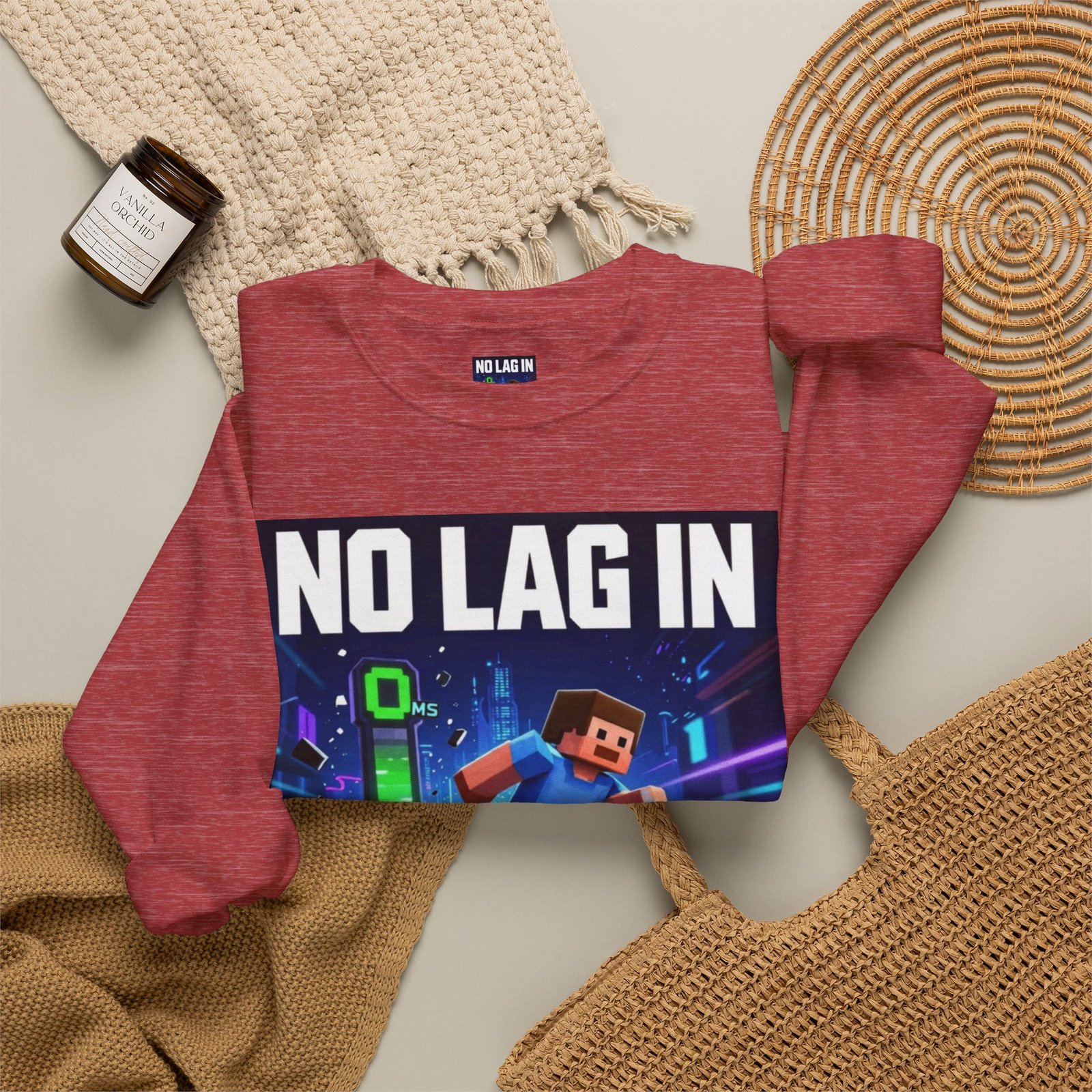No Lag In My Vision Sweatshirt — Gamer Graphic Crewneck - Image 44