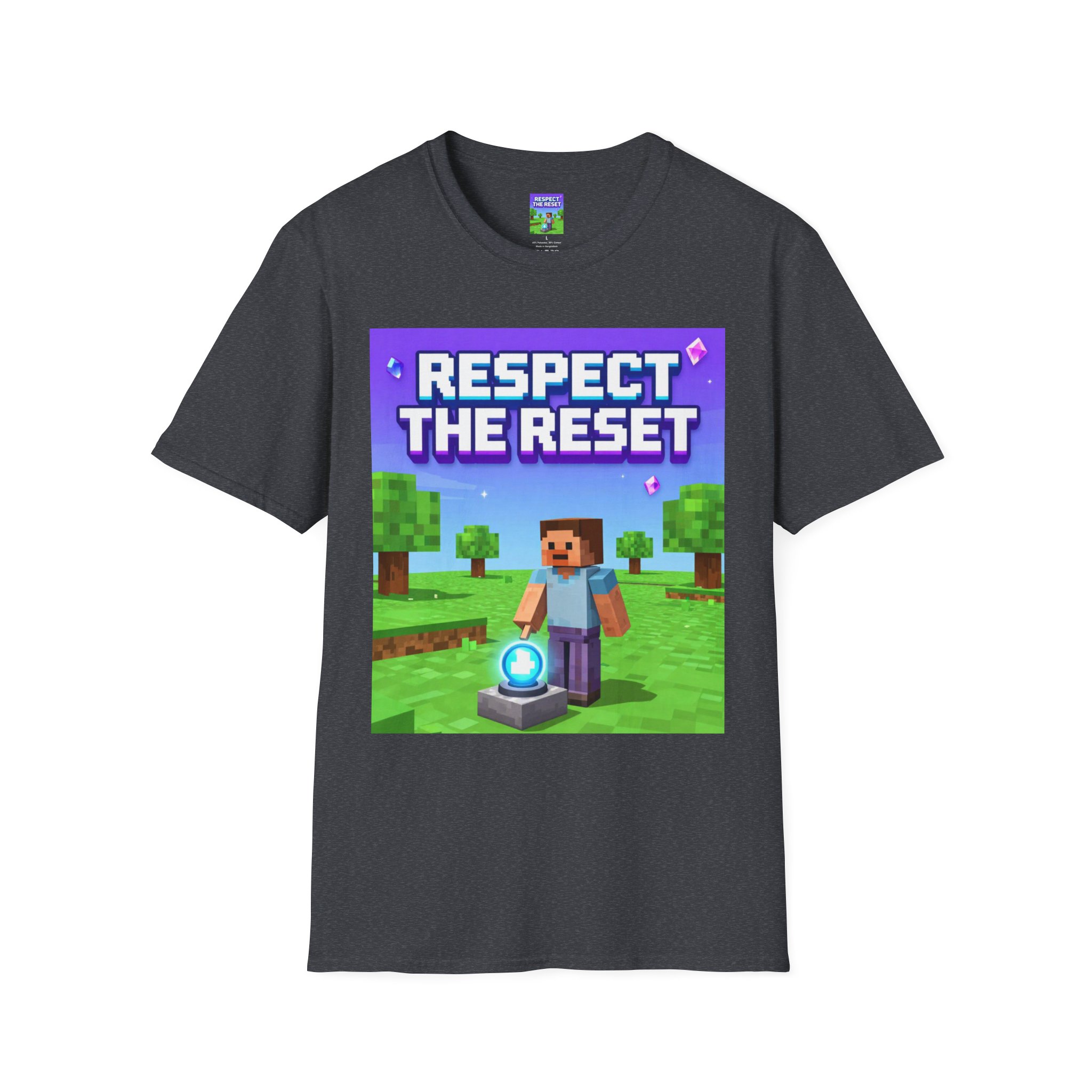Respect the Reset T-Shirt — Minecraft-Inspired Gamer Tee - Image 39
