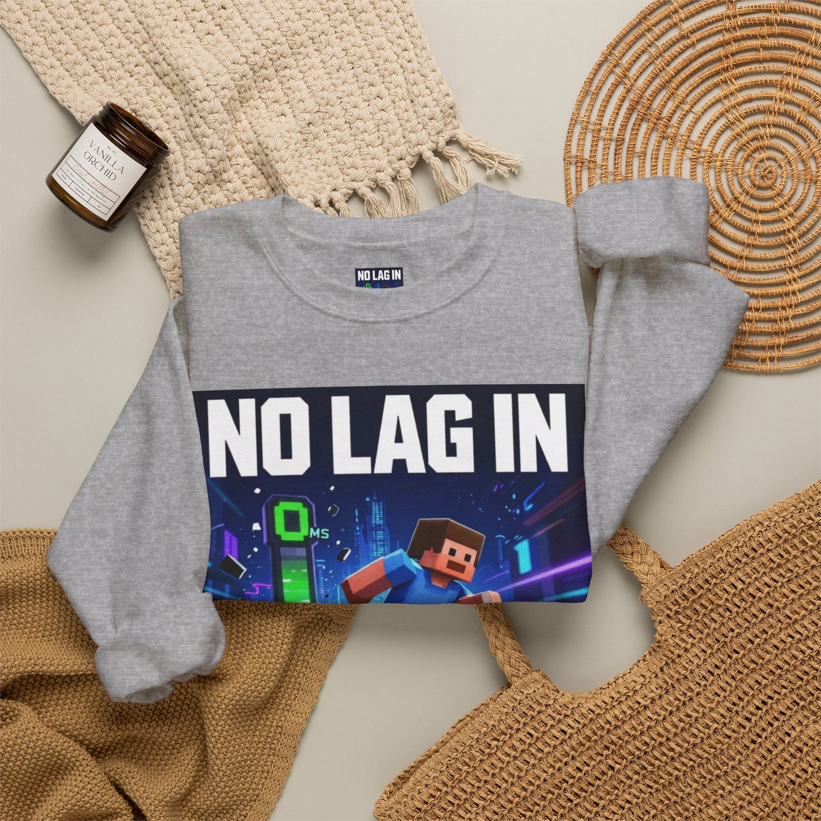 No Lag In My Vision Sweatshirt — Gamer Graphic Crewneck - Image 24