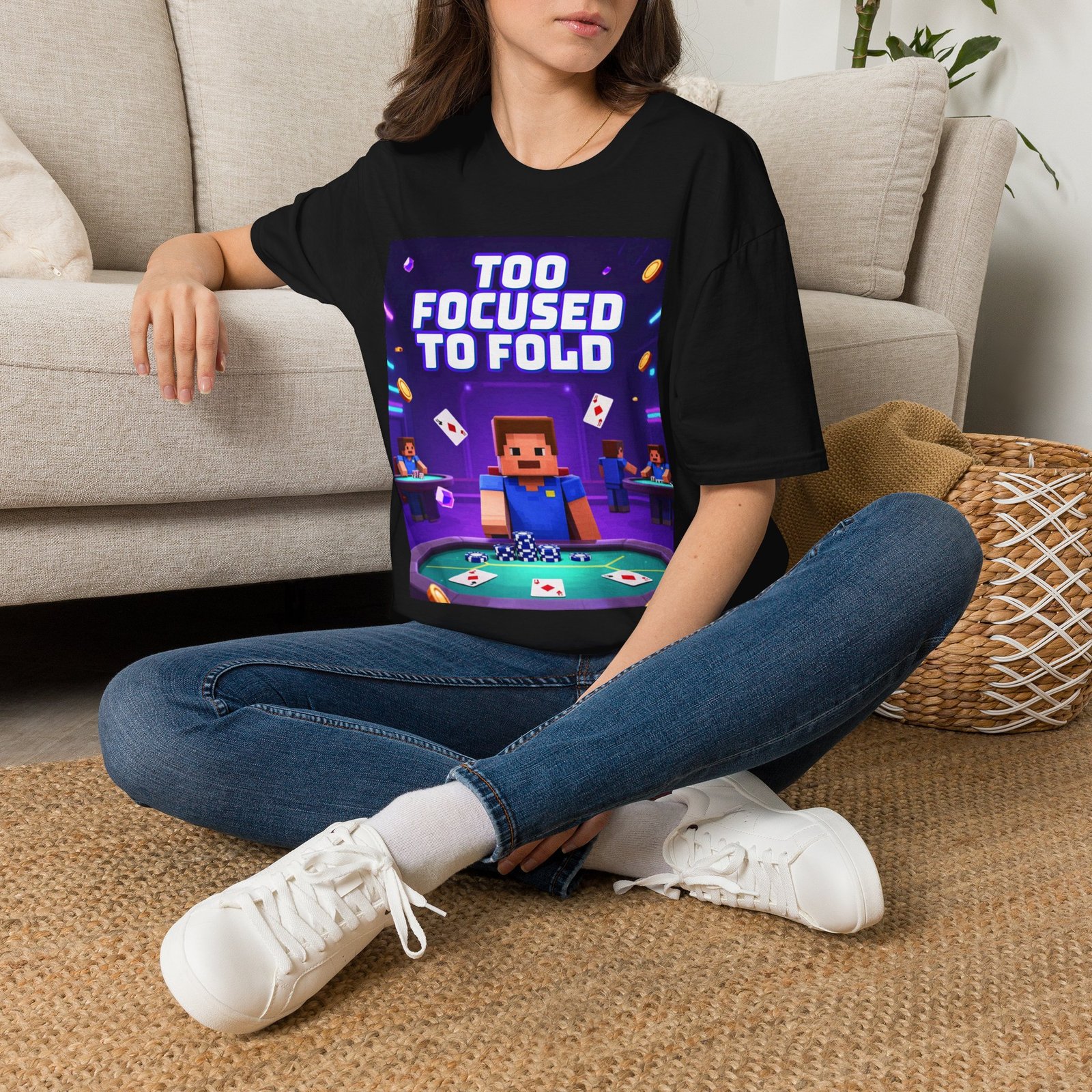 Poker T-Shirt — "Too Focused to Fold" Gaming Tee - Image 6