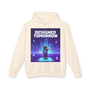 Designed Tomorrow Hoodie — Futuristic Gamer Graphic Sweatshirt