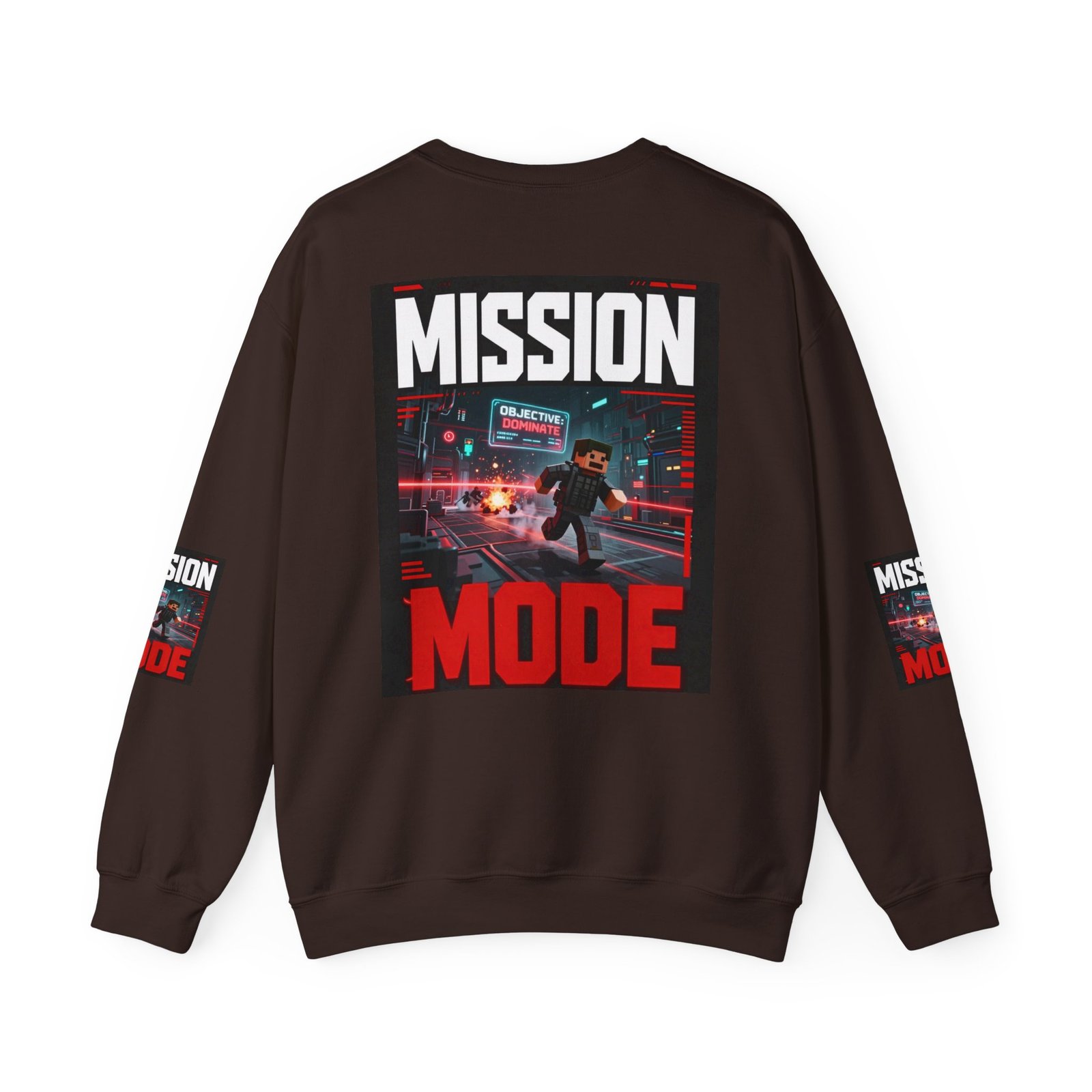 Mission Mode Crewneck Sweatshirt — Gaming Graphic Streetwear - Image 26