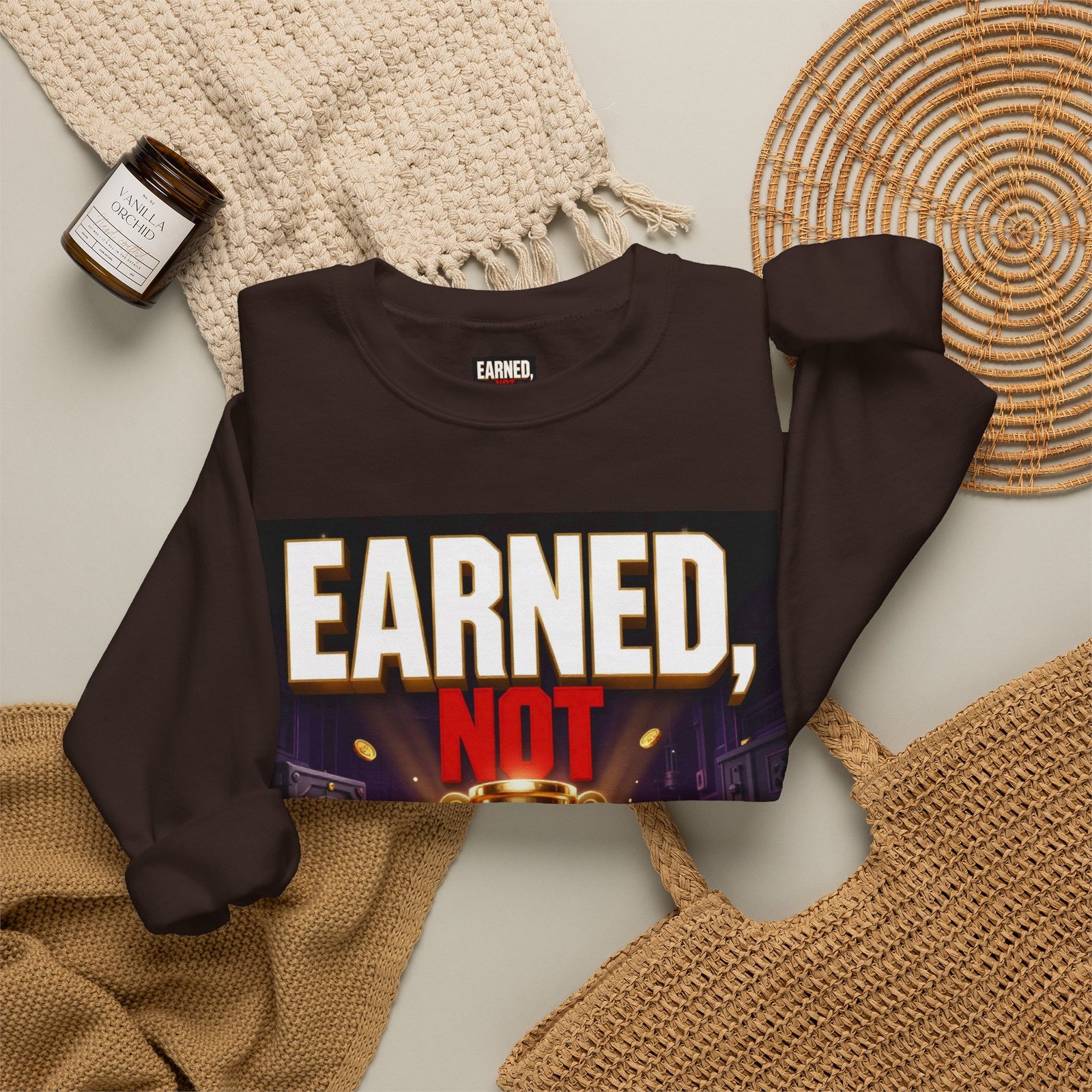 Crewneck Sweatshirt — "Earned, Not Explained" Trophy Graphic - Image 28