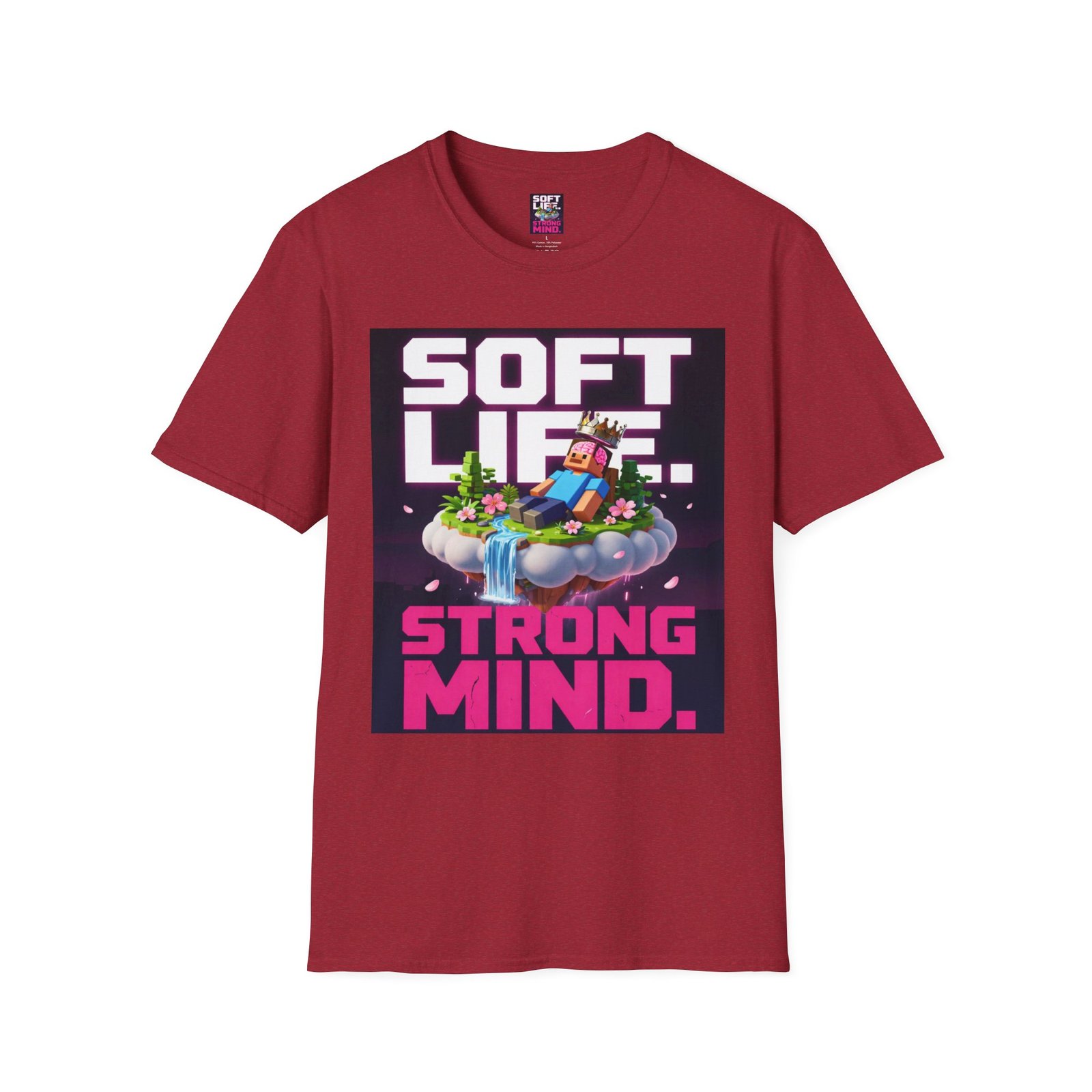 Soft Life Strong Mind T-Shirt — Relaxed Gamer Chill Vibe Tee - Image 47