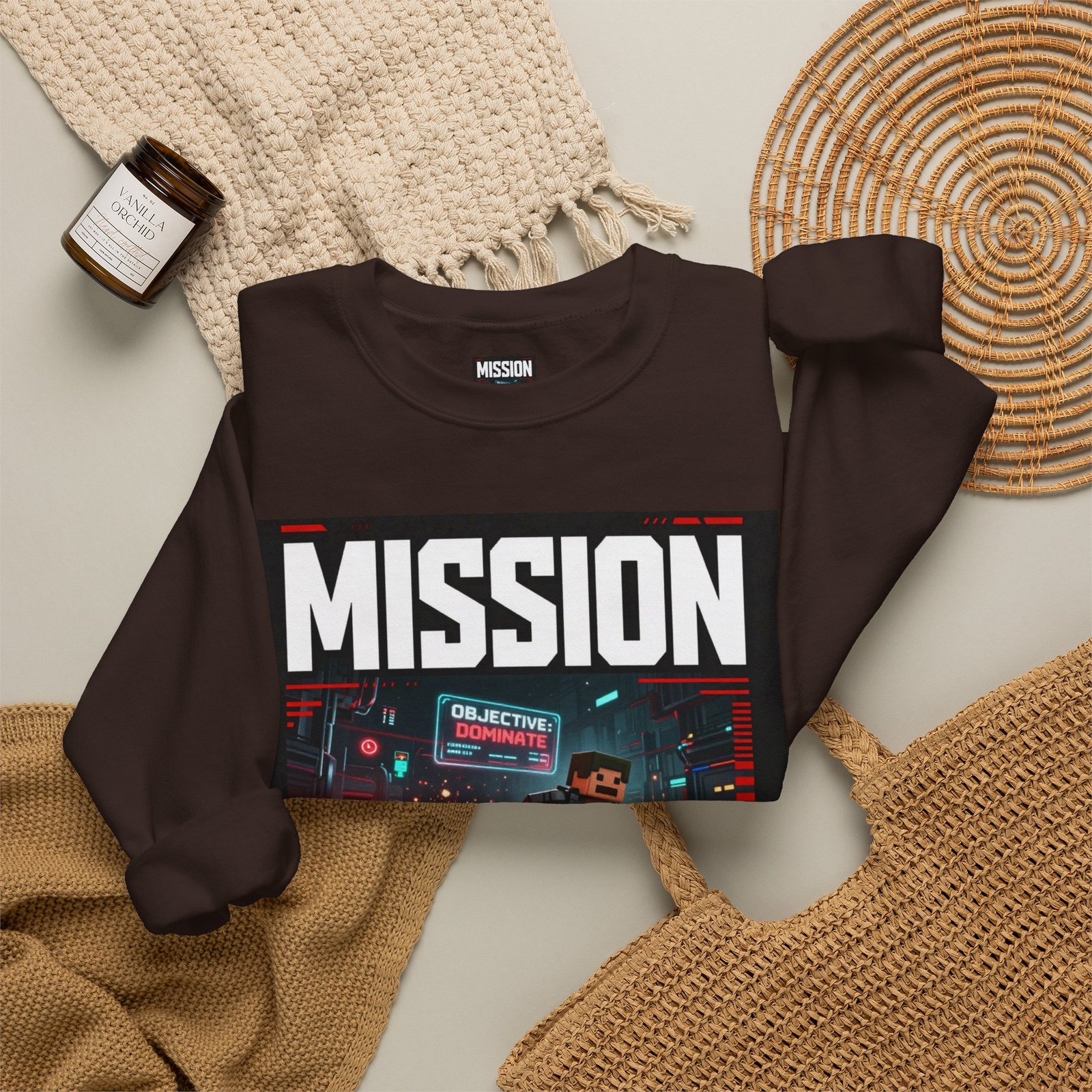 Mission Mode Crewneck Sweatshirt — Gaming Graphic Streetwear - Image 28