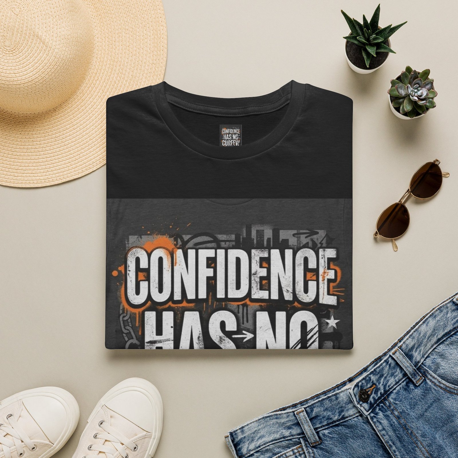 Confidence Has No Curfew T-Shirt — Empowering Urban Graphic Tee - Image 5
