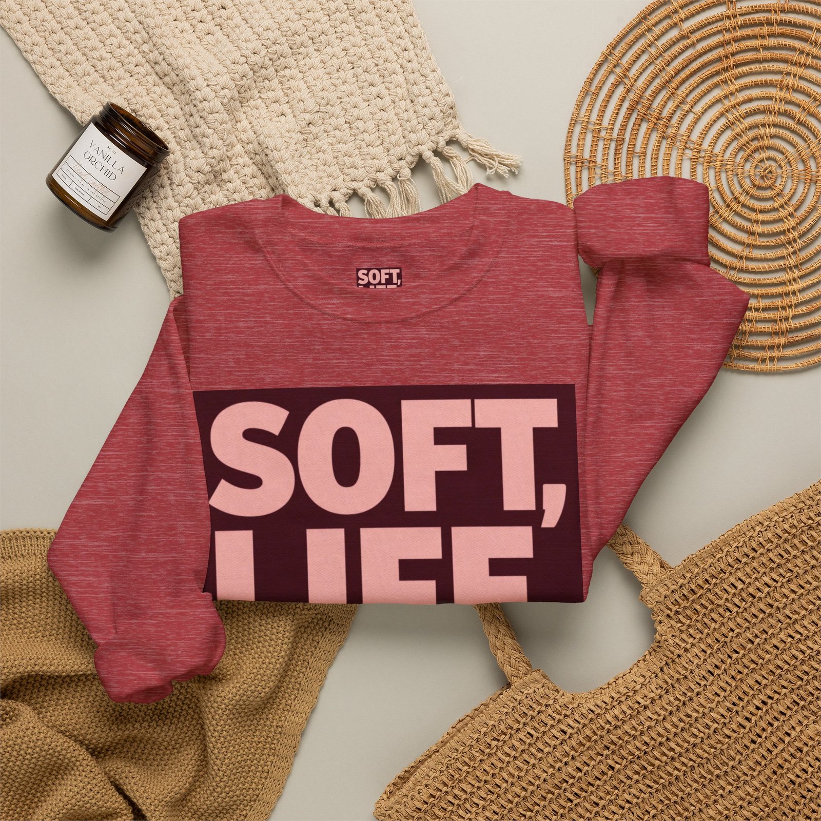 Soft Life Strong Mind Sweatshirt — Inspirational Graphic Crewneck - Image 44