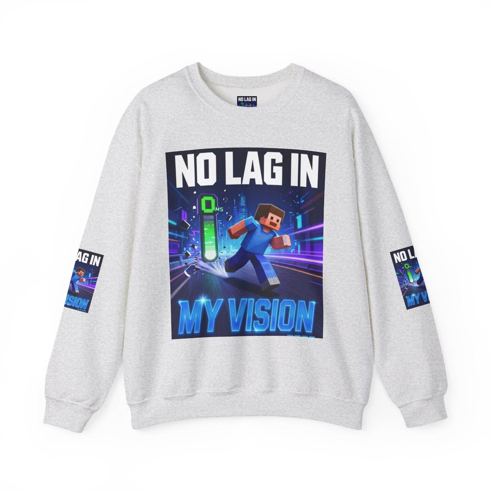 No Lag In My Vision Sweatshirt — Gamer Graphic Crewneck - Image 9