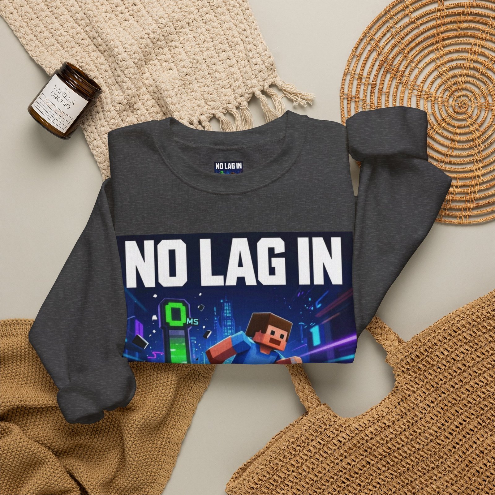 No Lag In My Vision Sweatshirt — Gamer Graphic Crewneck - Image 36