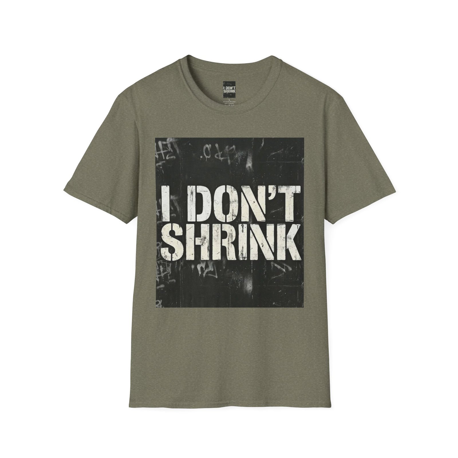I Don't Shrink T-Shirt — Vintage Stencil Graphic Tee - Image 19