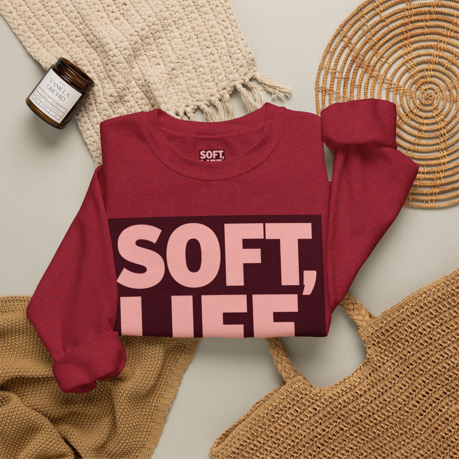 Soft Life Strong Mind Sweatshirt — Inspirational Graphic Crewneck - Image 52
