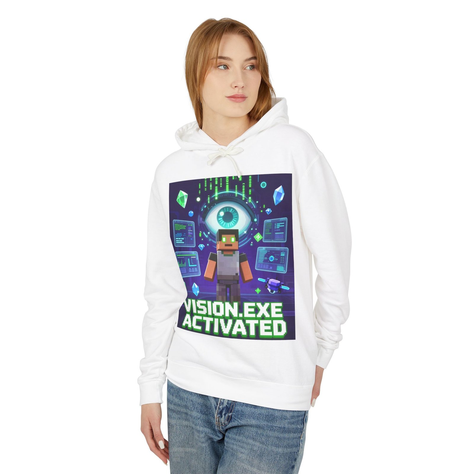 Vision.exe Activated Hoodie — Retro Gamer Tech Graphic Sweatshirt - Image 7
