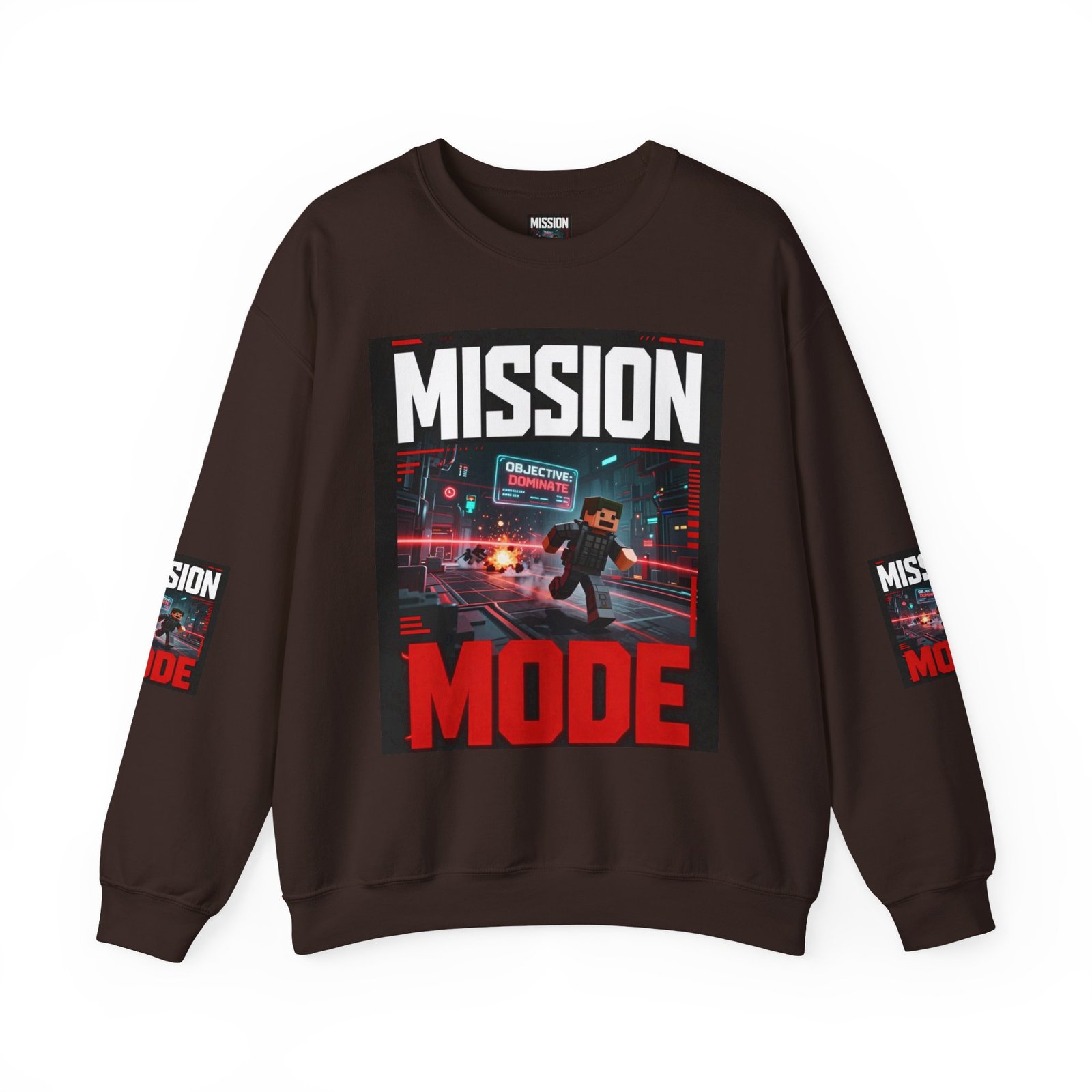 Mission Mode Crewneck Sweatshirt — Gaming Graphic Streetwear - Image 25