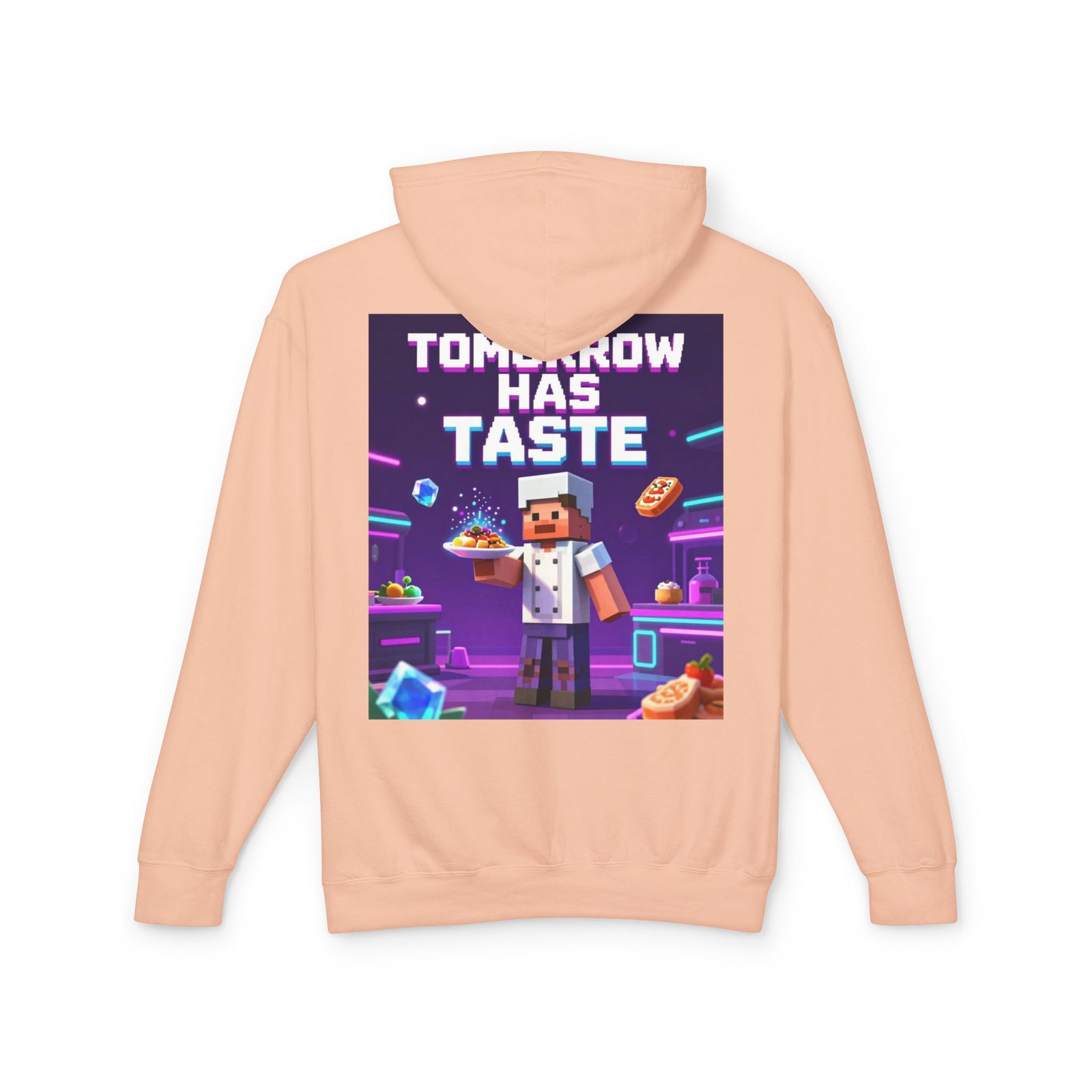 Tomorrow Has Taste Hoodie — Retro Pixel Chef Gaming Sweatshirt - Image 18