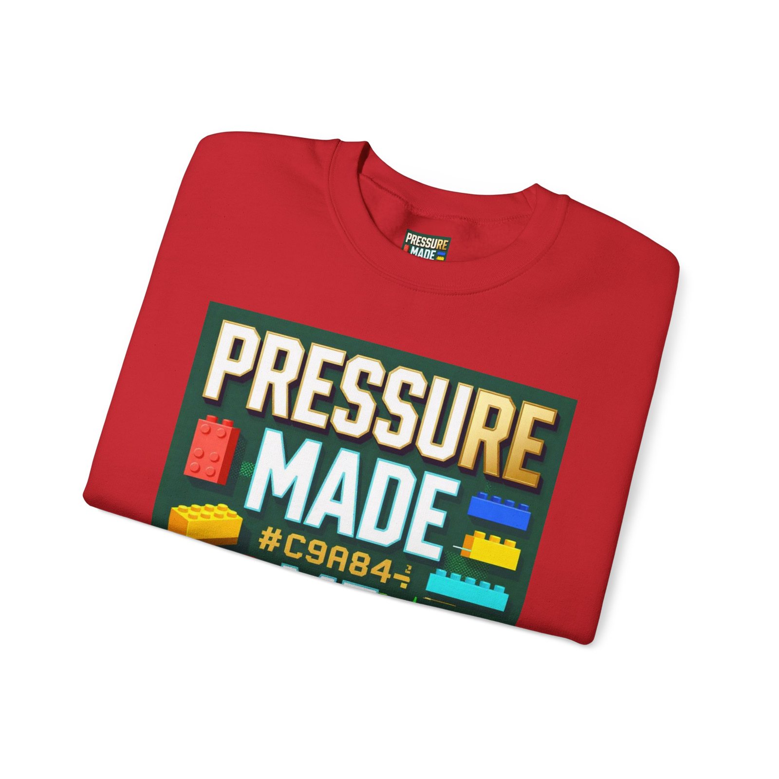 Graphic Sweatshirt — "Pressure Made Me Polished" Building Block Crewneck - Image 47