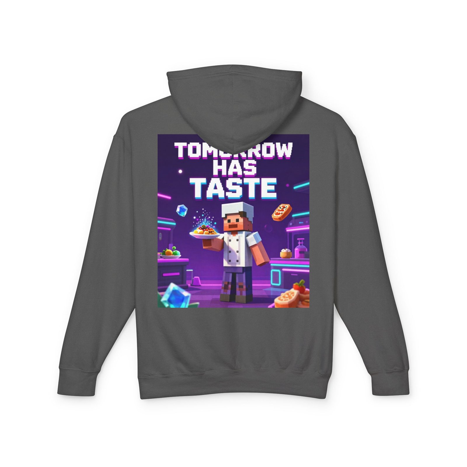 Tomorrow Has Taste Hoodie — Retro Pixel Chef Gaming Sweatshirt - Image 22