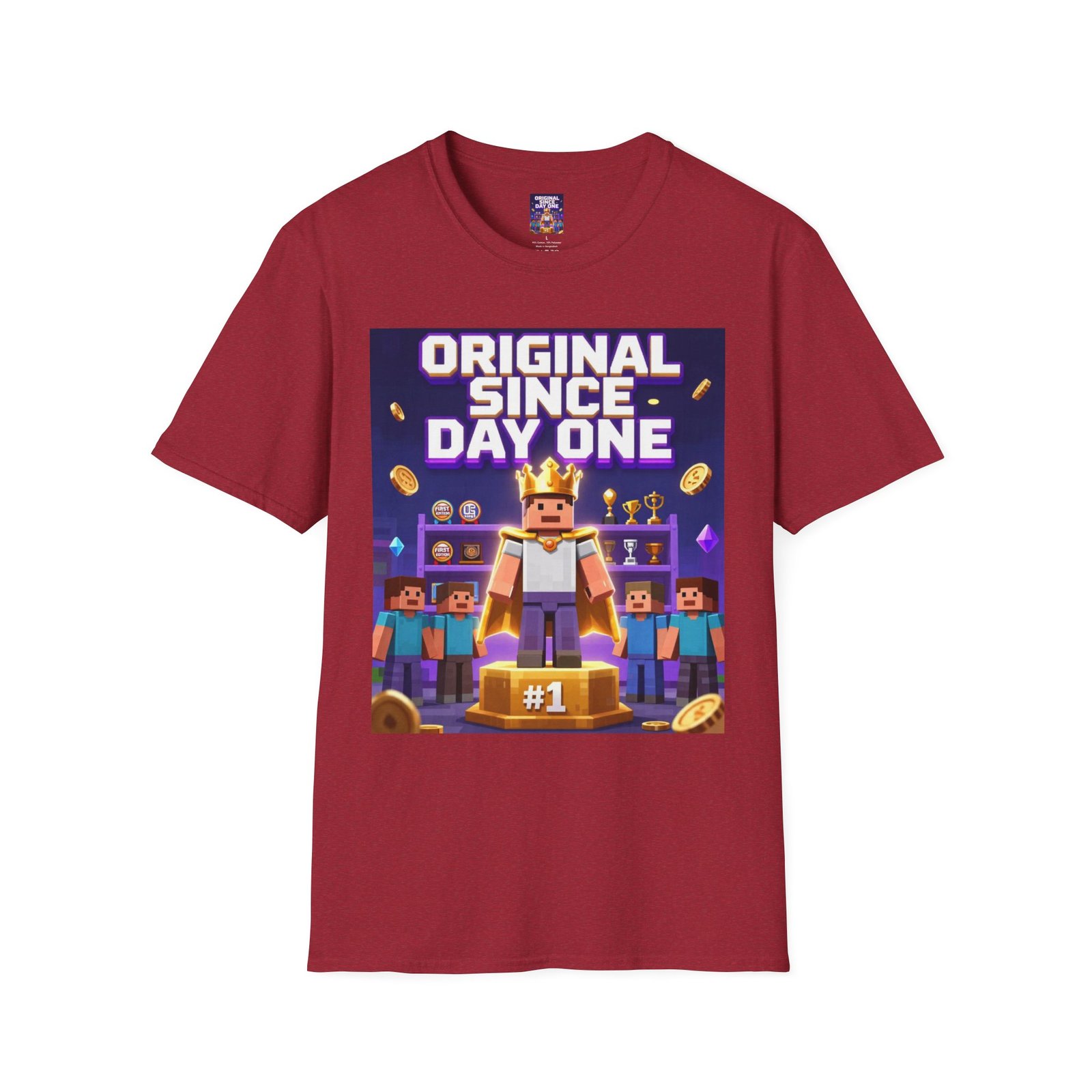 Original Since Day One T‑Shirt — Gamer Retro Crown Design - Image 47