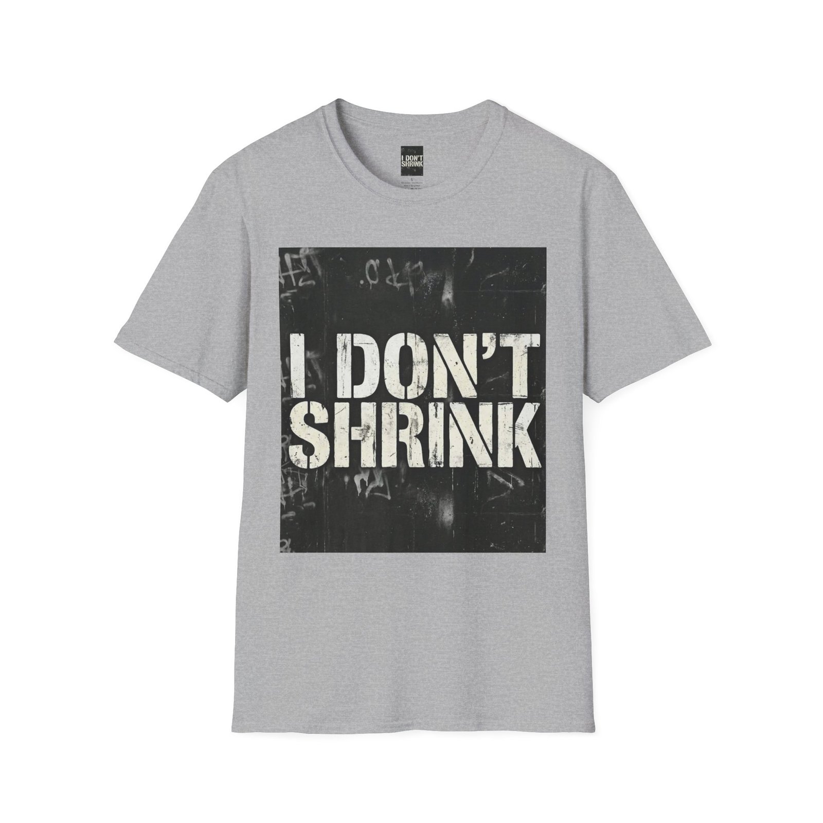 I Don't Shrink T-Shirt — Vintage Stencil Graphic Tee - Image 15