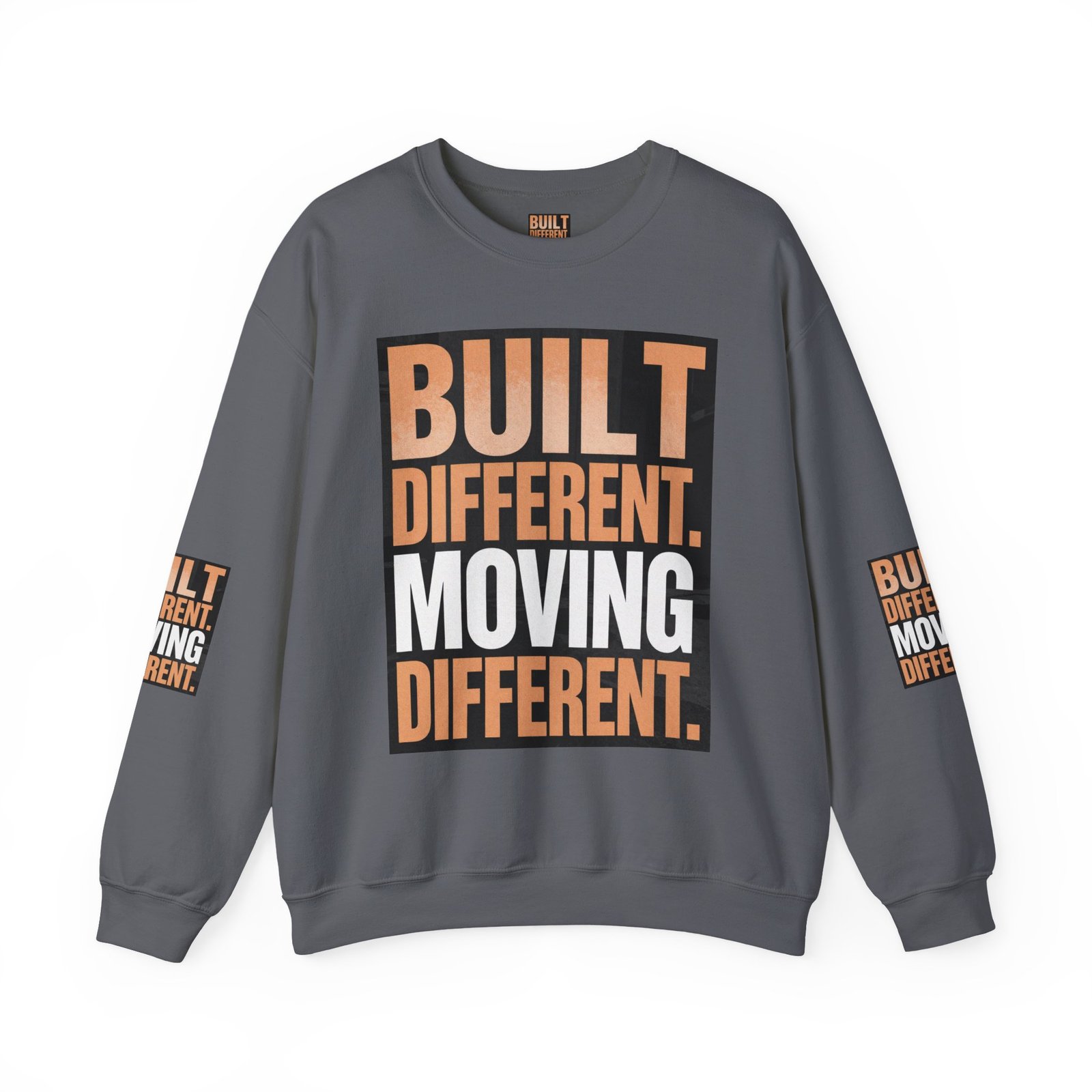 Built Different Crewneck Sweatshirt — "Built Different. Moving Different." Graphic Pullover - Image 37
