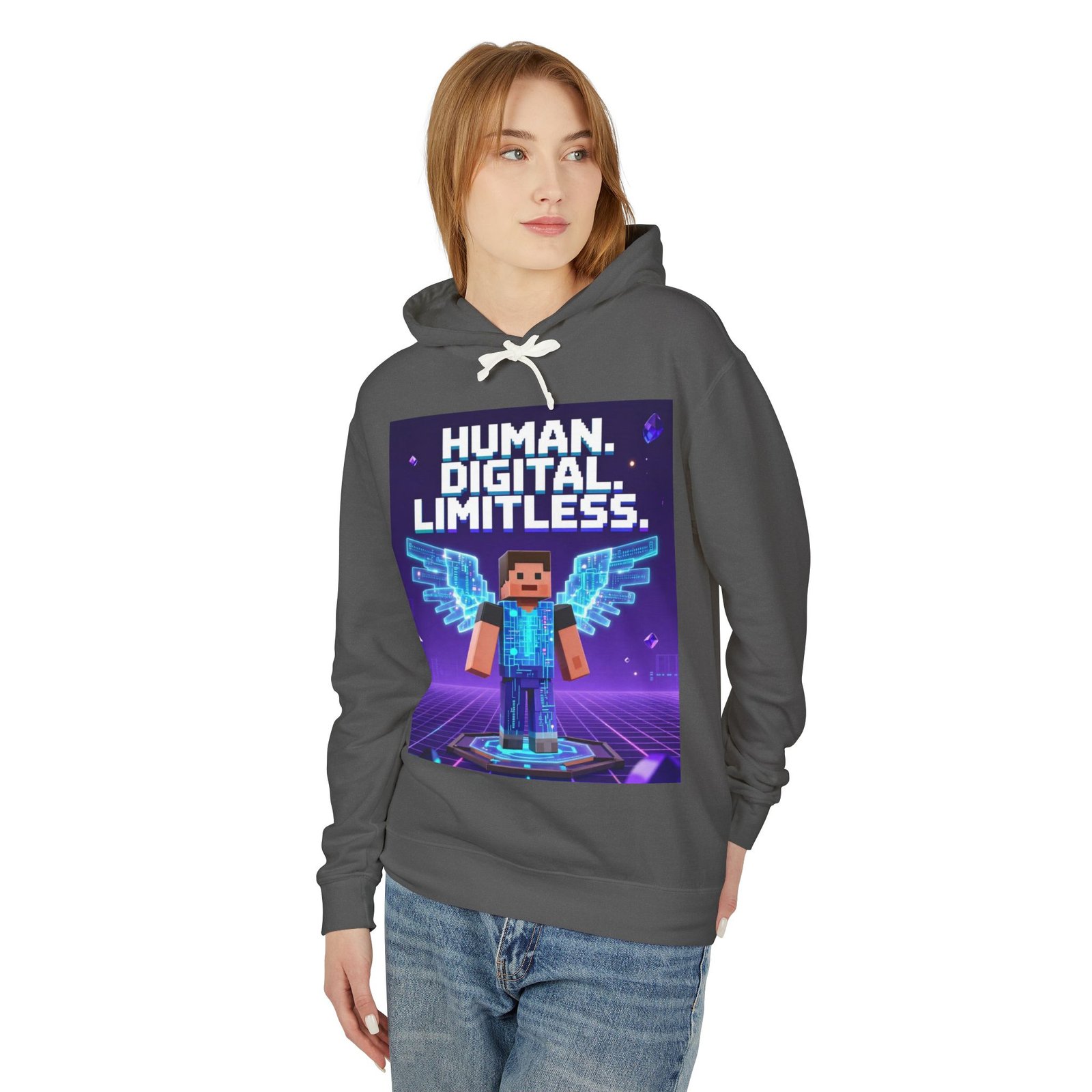 Digital Angel Hoodie — "Human. Digital. Limitless." Gamer Sweatshirt - Image 23