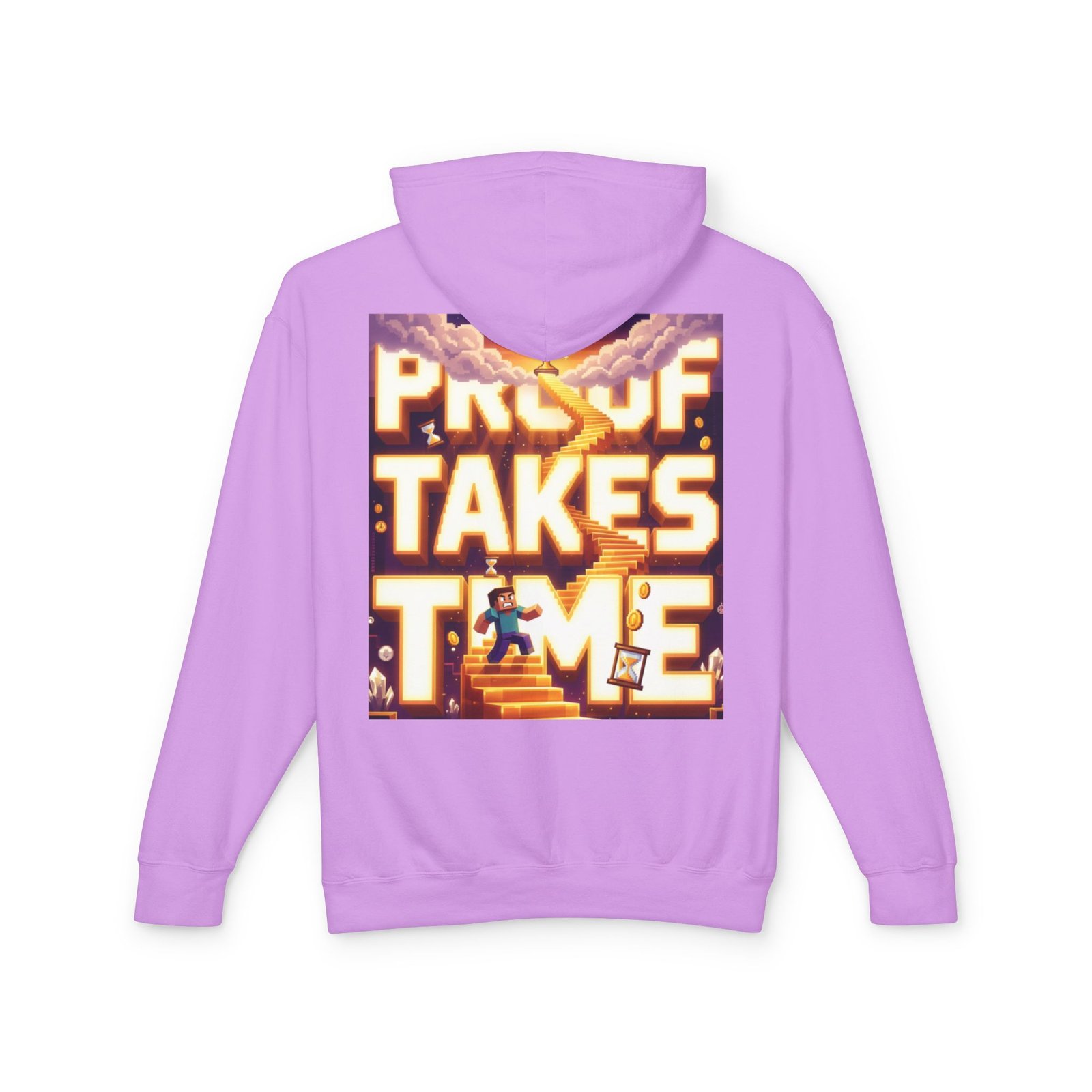 Hoodie — 'Proof Takes Time' Motivational Graphic Hooded Sweatshirt - Image 14