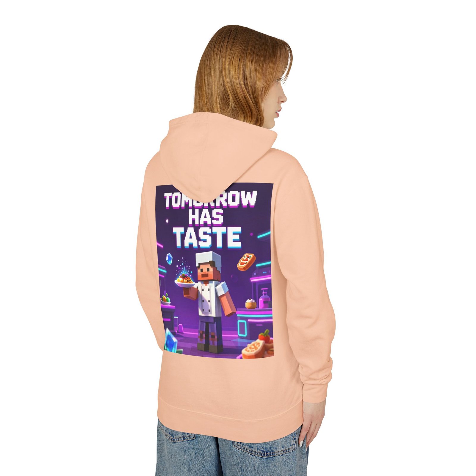 Tomorrow Has Taste Hoodie — Retro Pixel Chef Gaming Sweatshirt - Image 20
