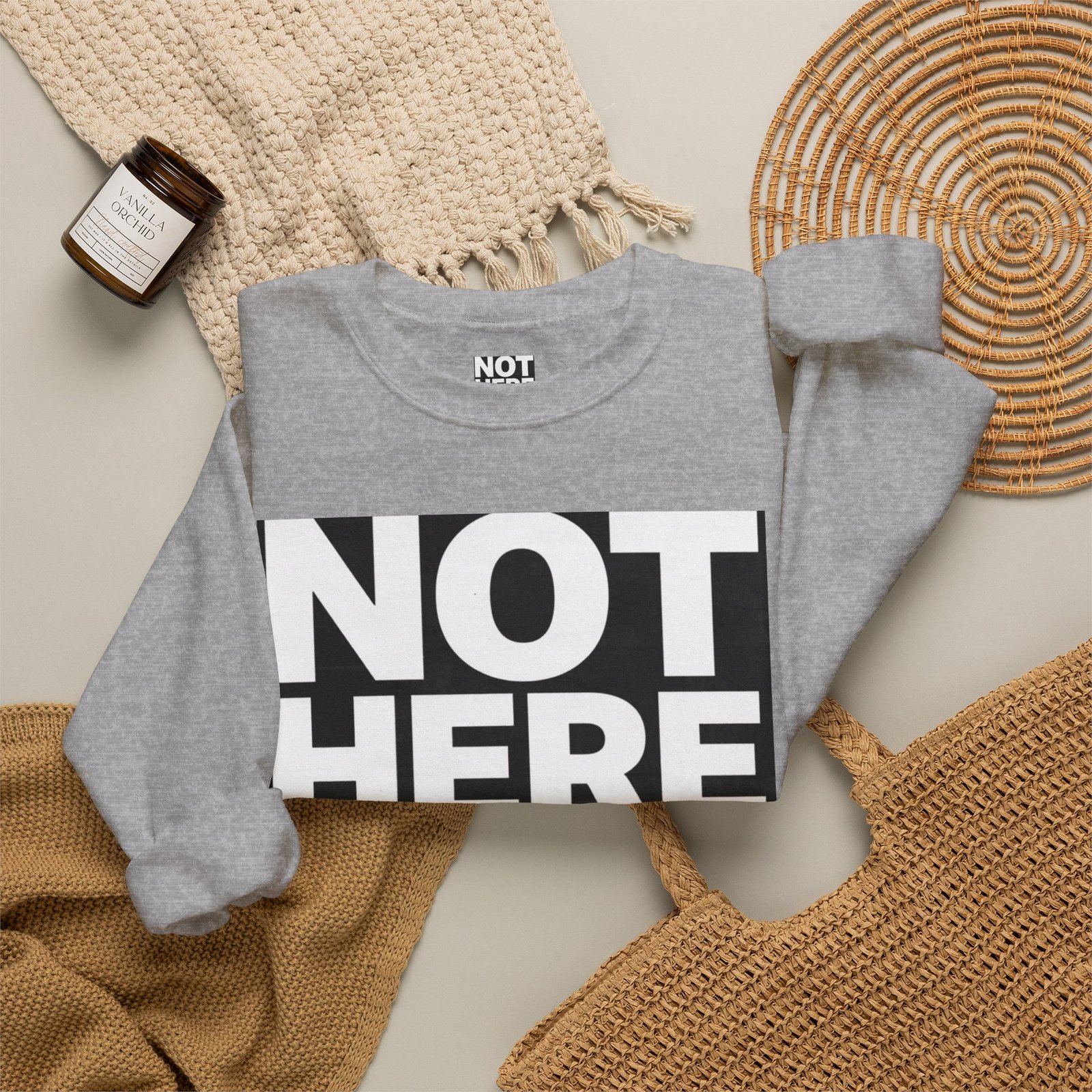 Crewneck Sweatshirt — “Not Here to Blend” Bold Graphic Crewneck - Image 24