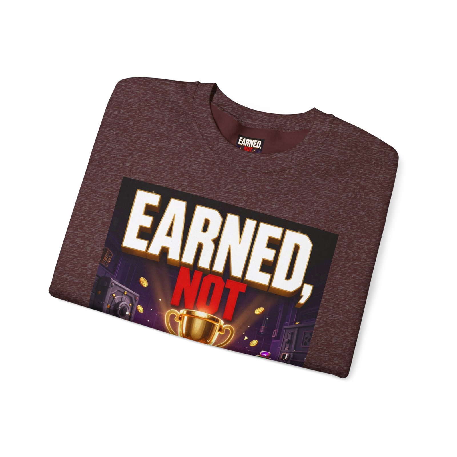 Crewneck Sweatshirt — "Earned, Not Explained" Trophy Graphic - Image 15