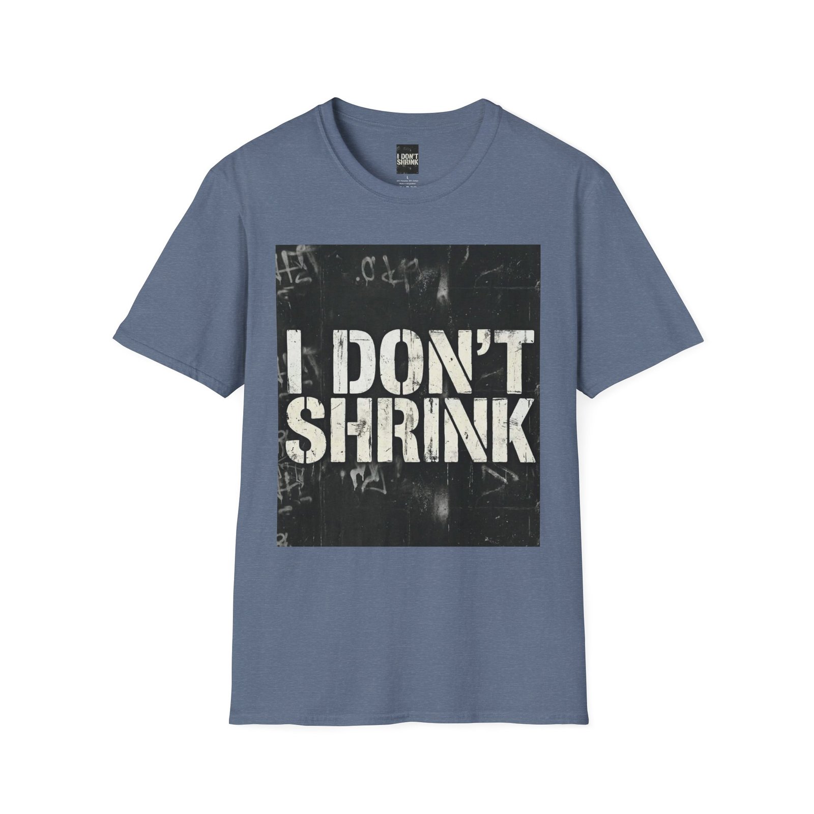 I Don't Shrink T-Shirt — Vintage Stencil Graphic Tee - Image 31