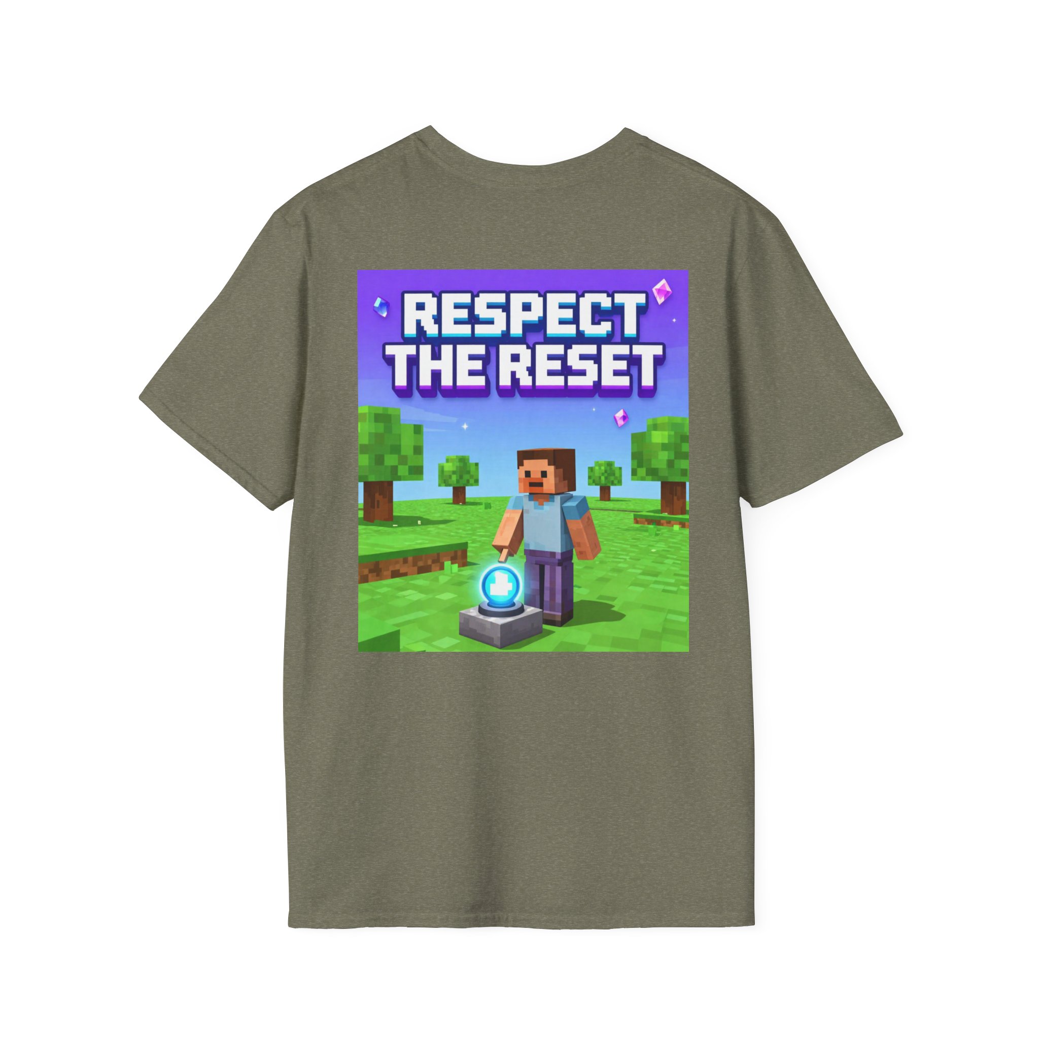 Respect the Reset T-Shirt — Minecraft-Inspired Gamer Tee - Image 20