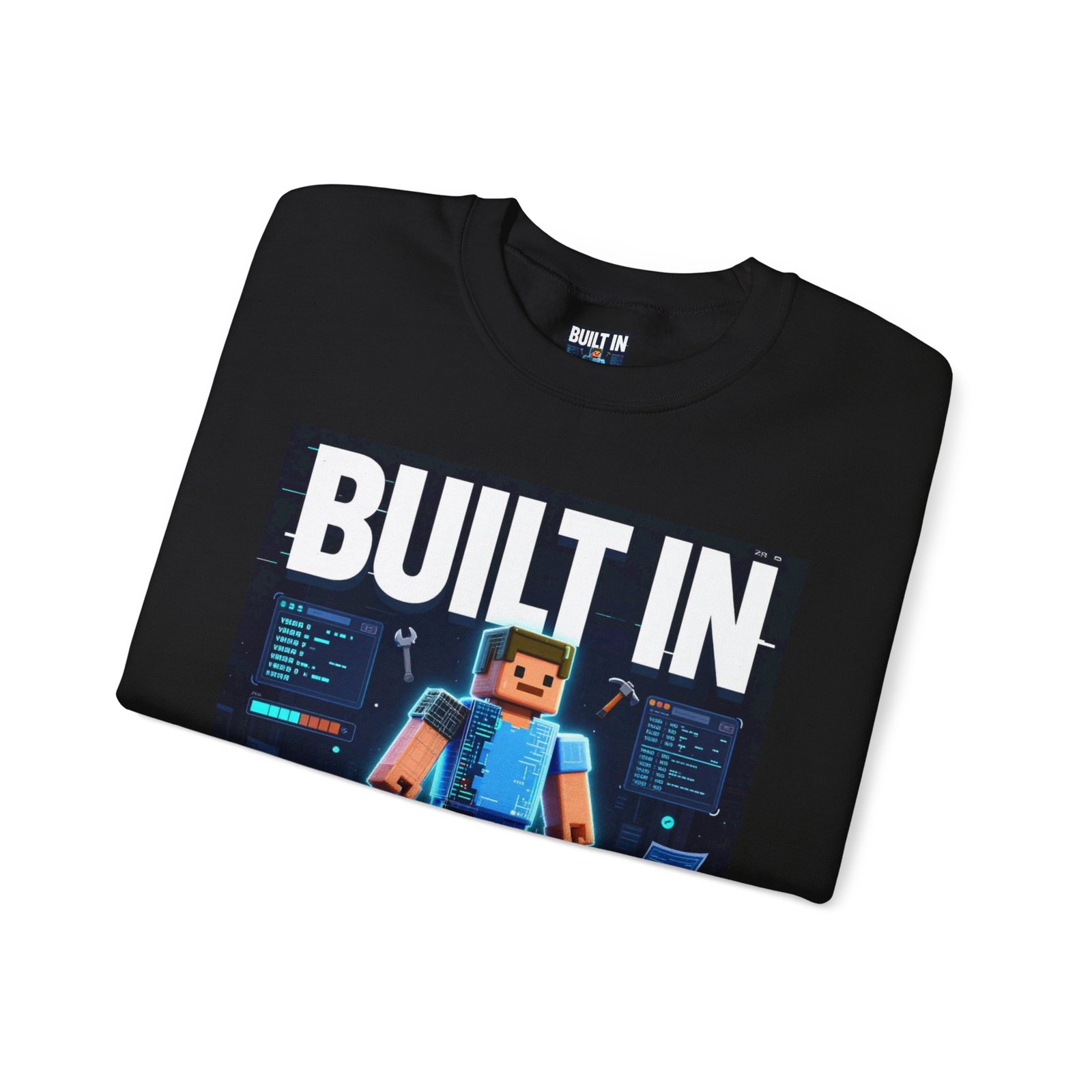 Built In Beta Crewneck Sweatshirt — Gamer Pixel Character Graphic - Image 19