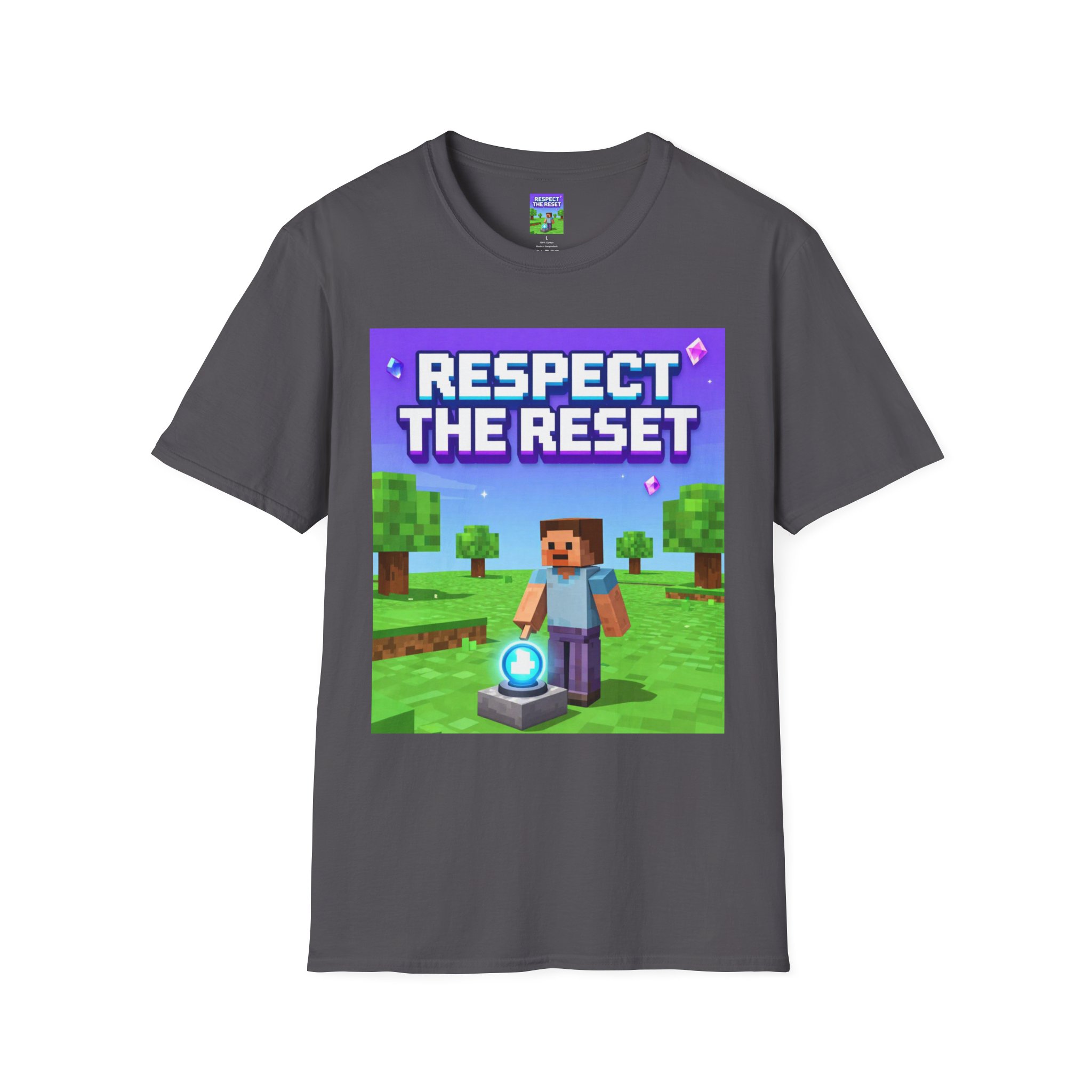 Respect the Reset T-Shirt — Minecraft-Inspired Gamer Tee - Image 35