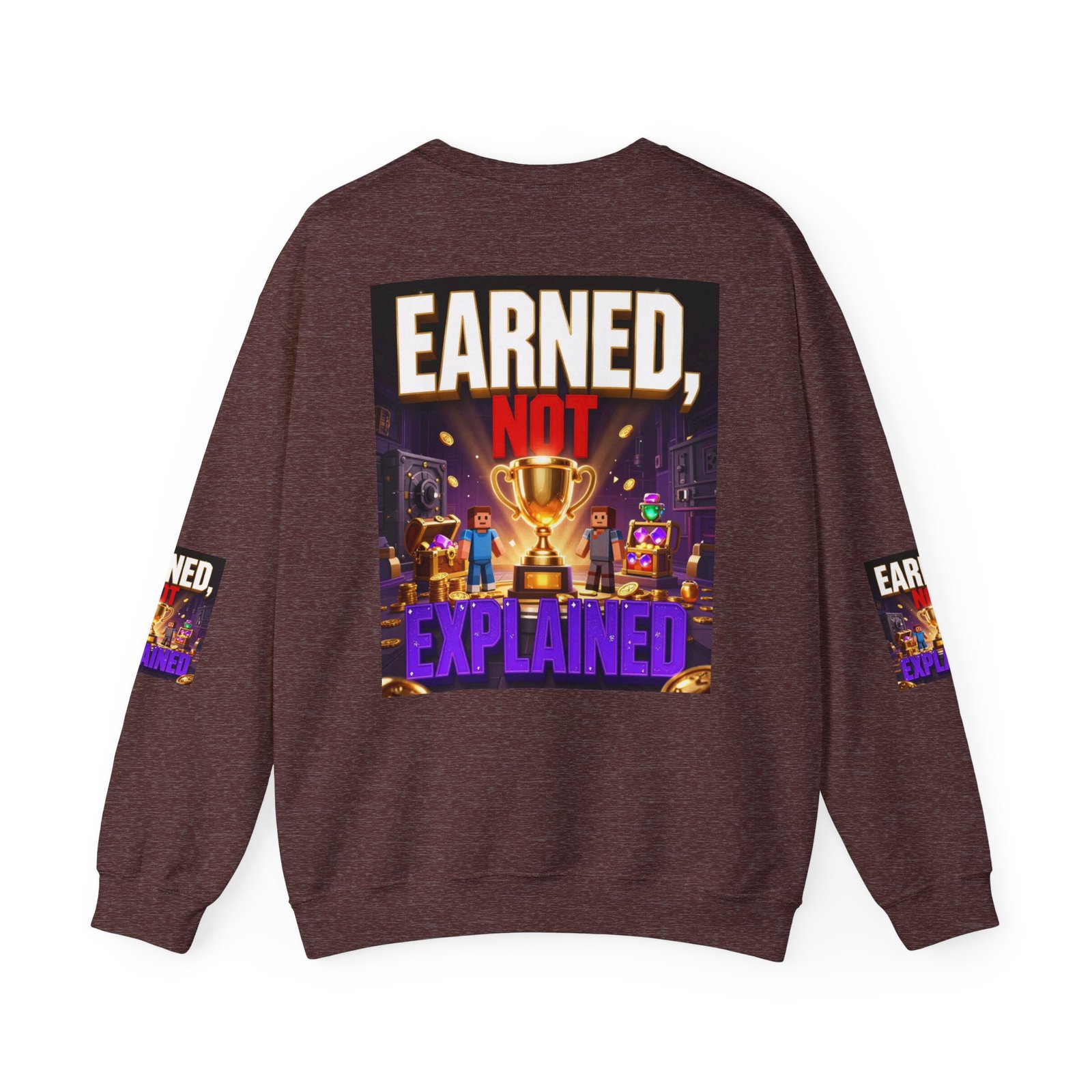 Crewneck Sweatshirt — "Earned, Not Explained" Trophy Graphic - Image 14