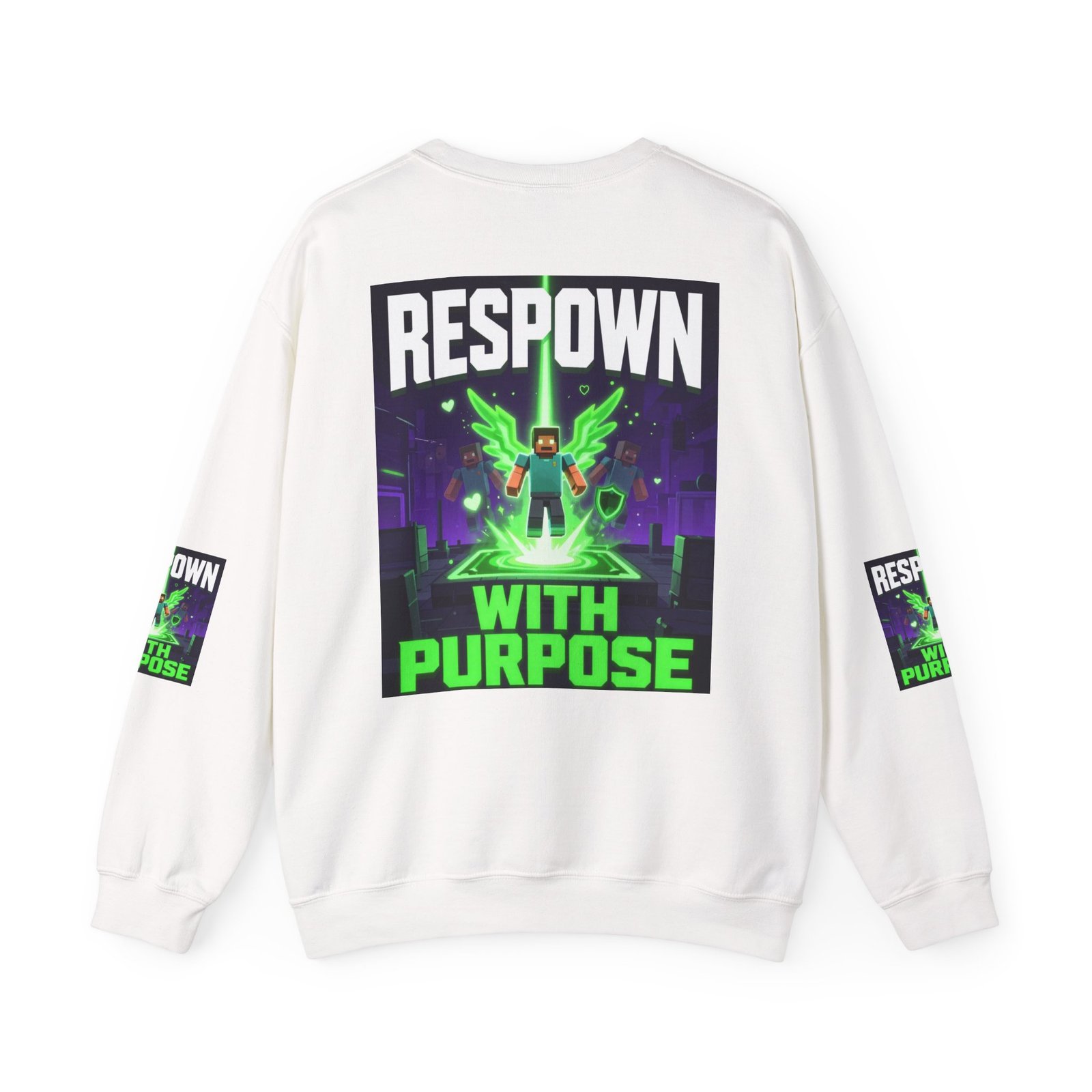 Respawn With Purpose Crewneck Sweatshirt — Gaming Graphic Pullover - Image 2
