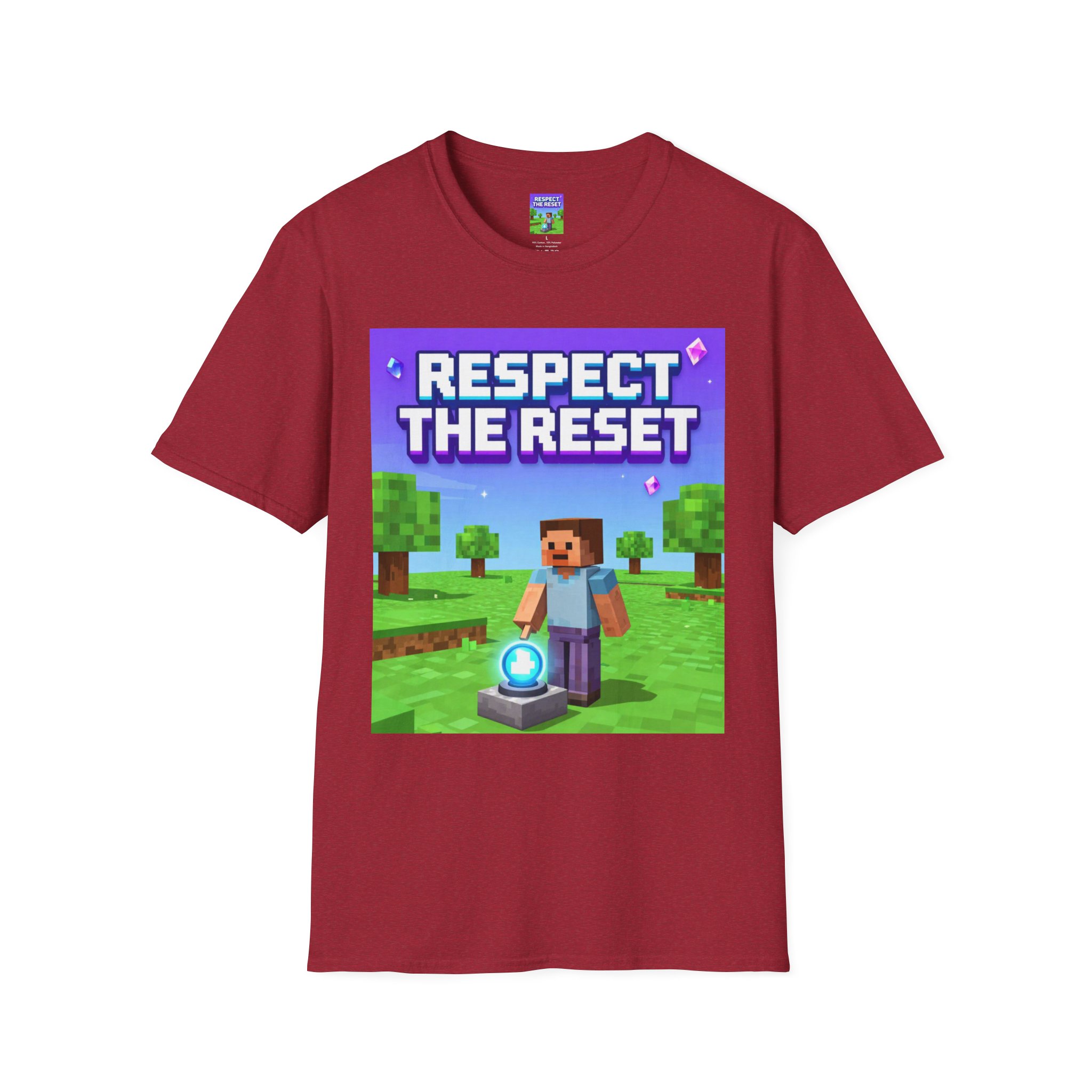 Respect the Reset T-Shirt — Minecraft-Inspired Gamer Tee - Image 47